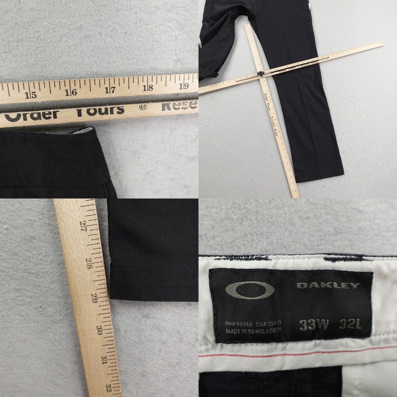 Oakley Oakley Pants Men 33x32 Black Chino Golf Regular Straight Leg Cotton Blend Slacks Size US 33 - 8 Thumbnail