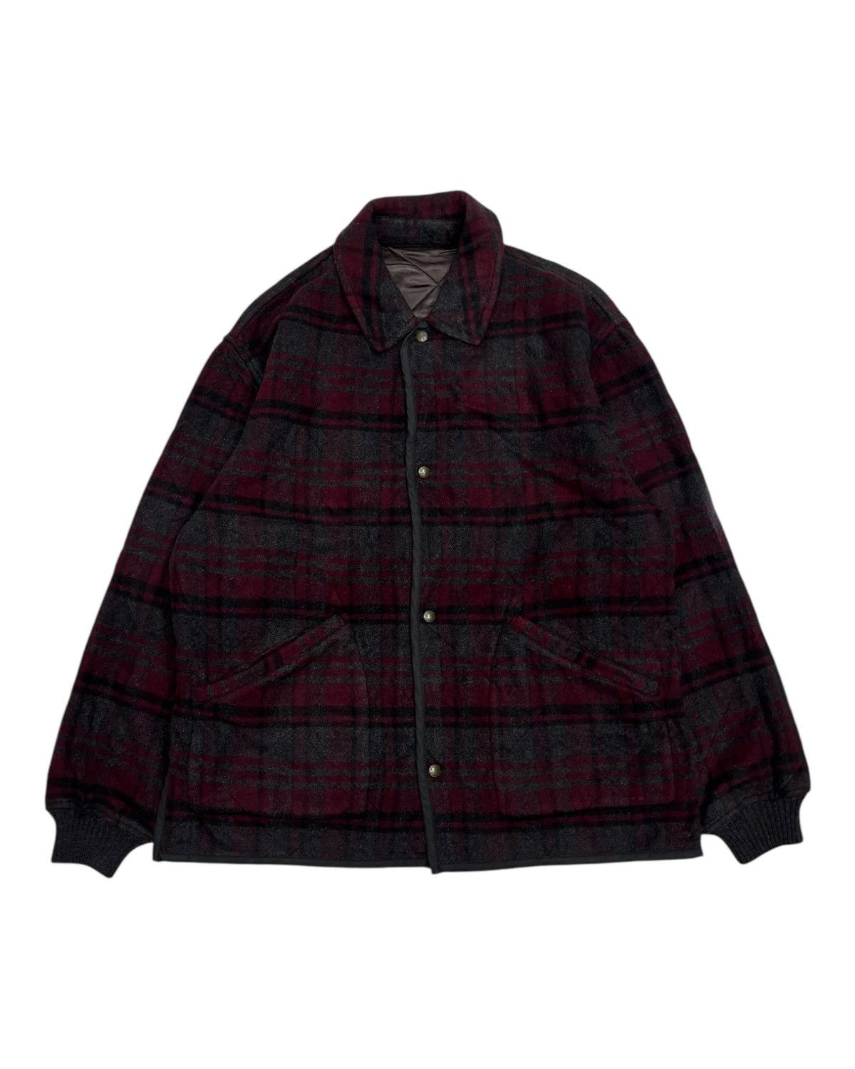 Alfred Dunhill 🔥VINTAGE ALFRED DUNHILL PLAID WOOL BOMBER JACKET Size US M / EU 48-50 / 2 - 1 Thumbnail