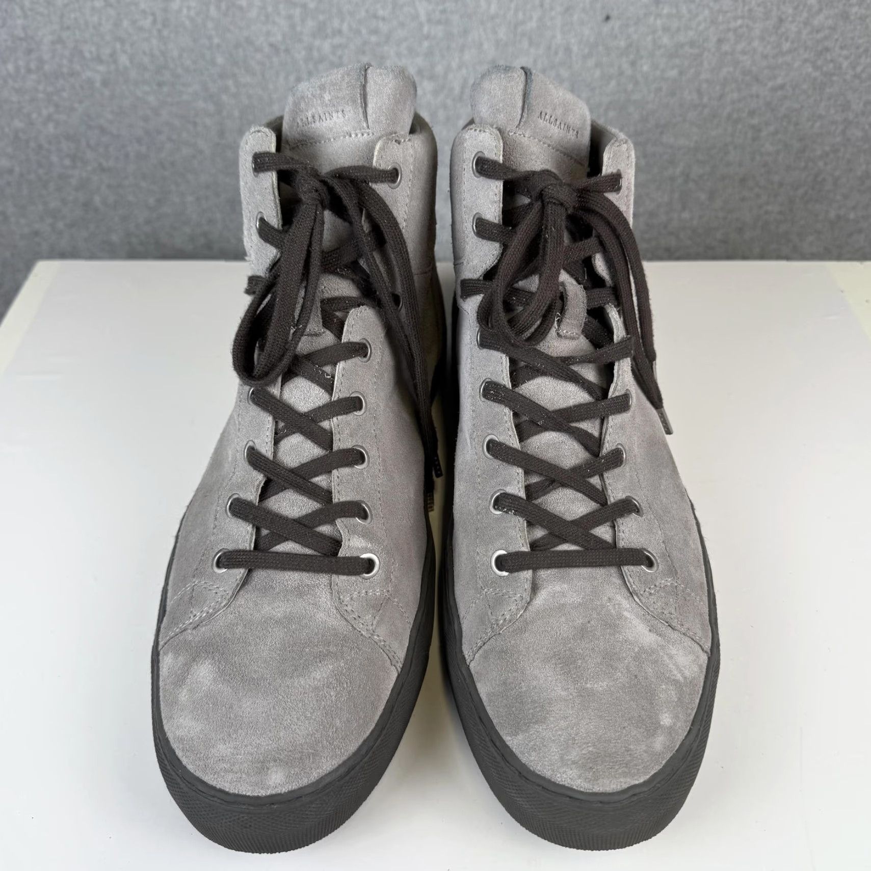Allsaints AllSaints Sneakers Hi Top Suede Gray Lace Up 12 US 46 EU Men Sneakers Mens Gray Hi Top Suede Lace Up AllSaints Shoes Size US L / EU 52-54 / 3 - 3 Thumbnail