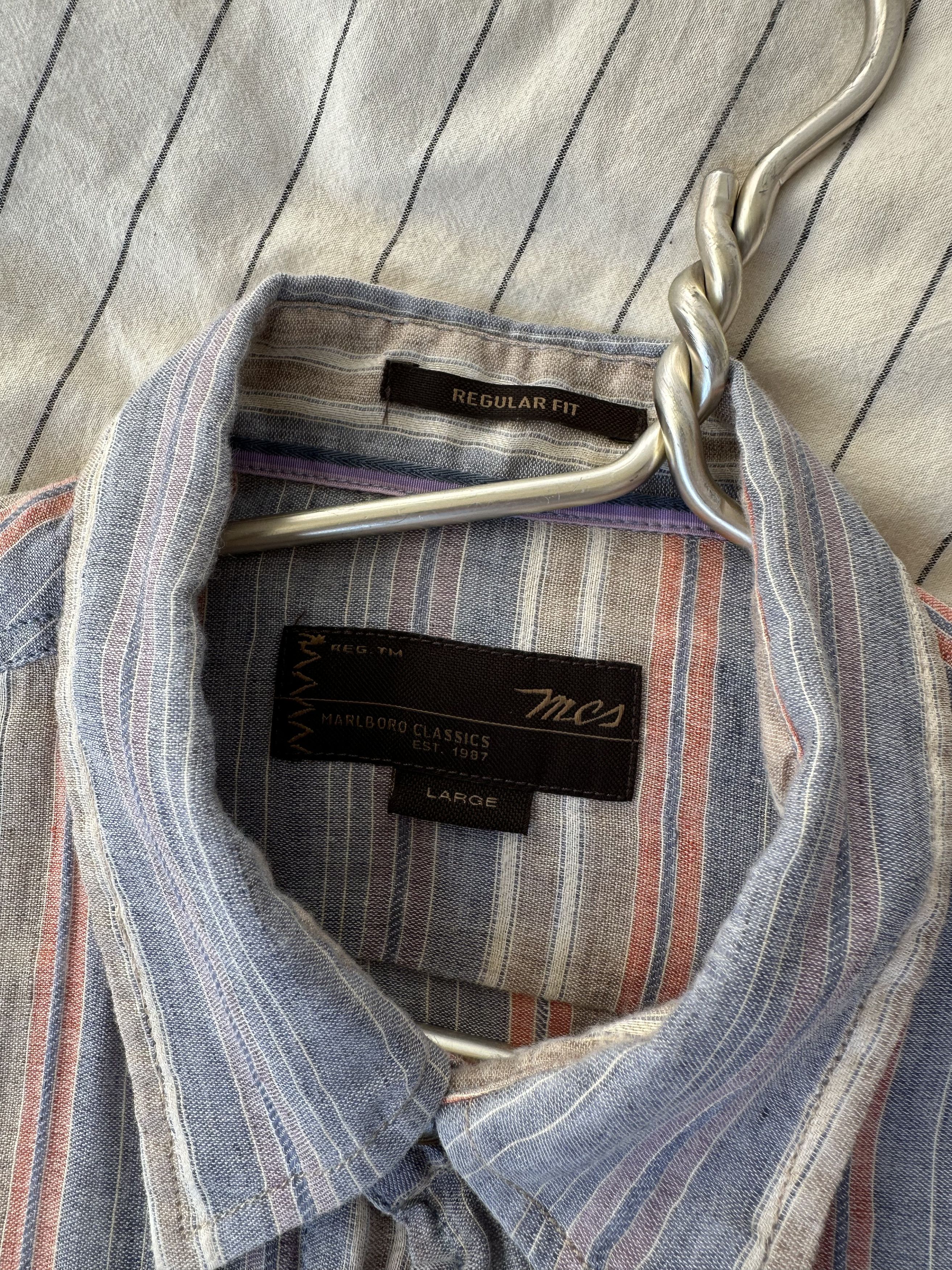 Marlboro Classics Marlboro Classics Vintage Linen Blend Shirt Large Size US L / EU 52-54 / 3 - 9 Thumbnail