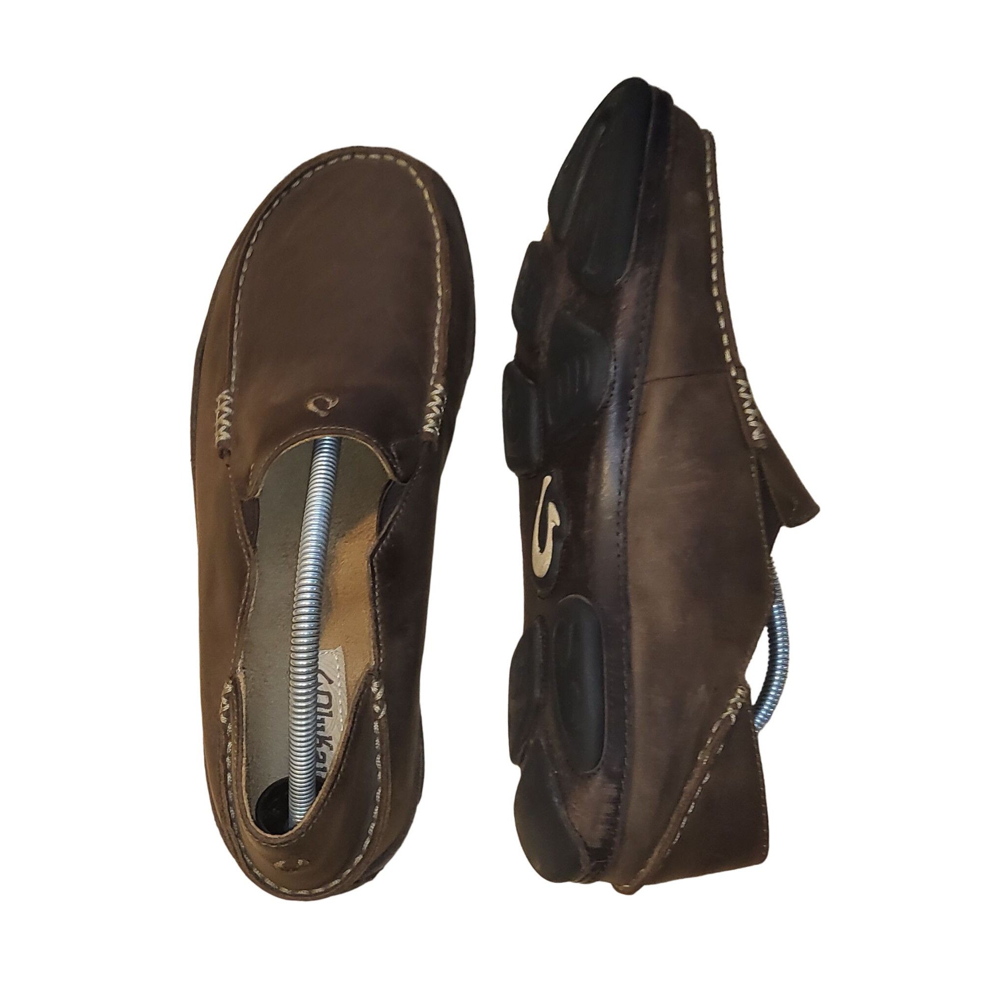 Olukai Olukai Moloa Slip On Shoes Men Sz 10 EU 43 Leather Dark Java Size US 10 / EU 43 - 7 Thumbnail