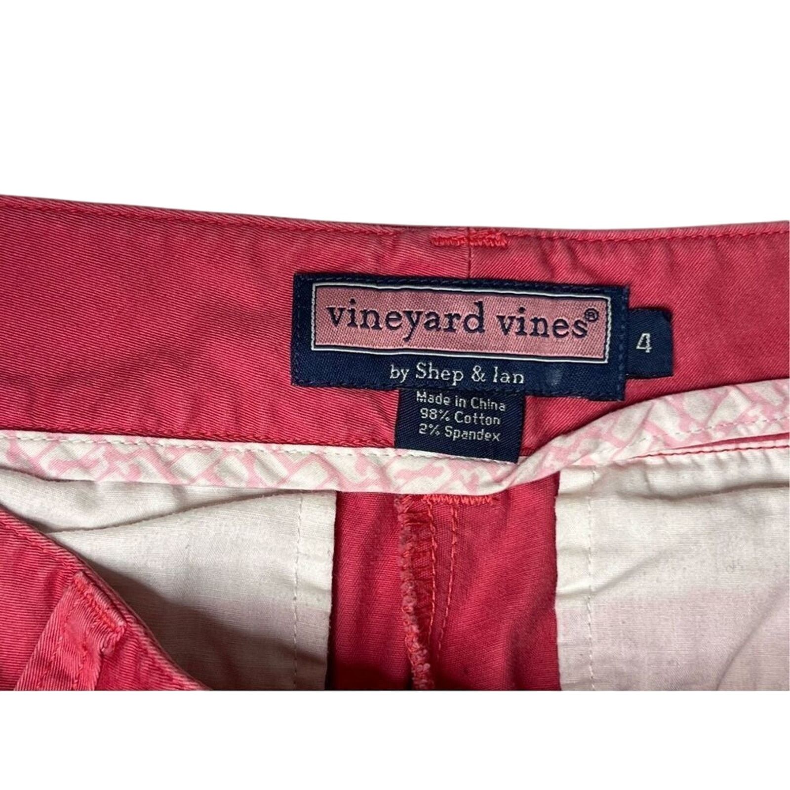 Vineyard Vines Vineyard Vines Pink Stretch Low Rise Cropped Chino 4 Preppy Size 27" / US 4 / IT 40 - 2 Thumbnail