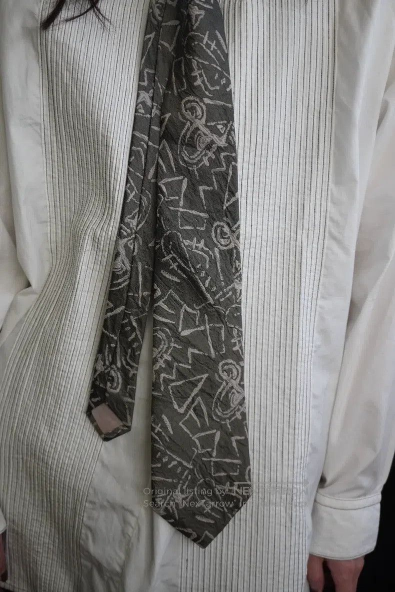 Issey Miyake Issey Miyake Silk Geometric Pattern Tie Size ONE SIZE - 6 Thumbnail