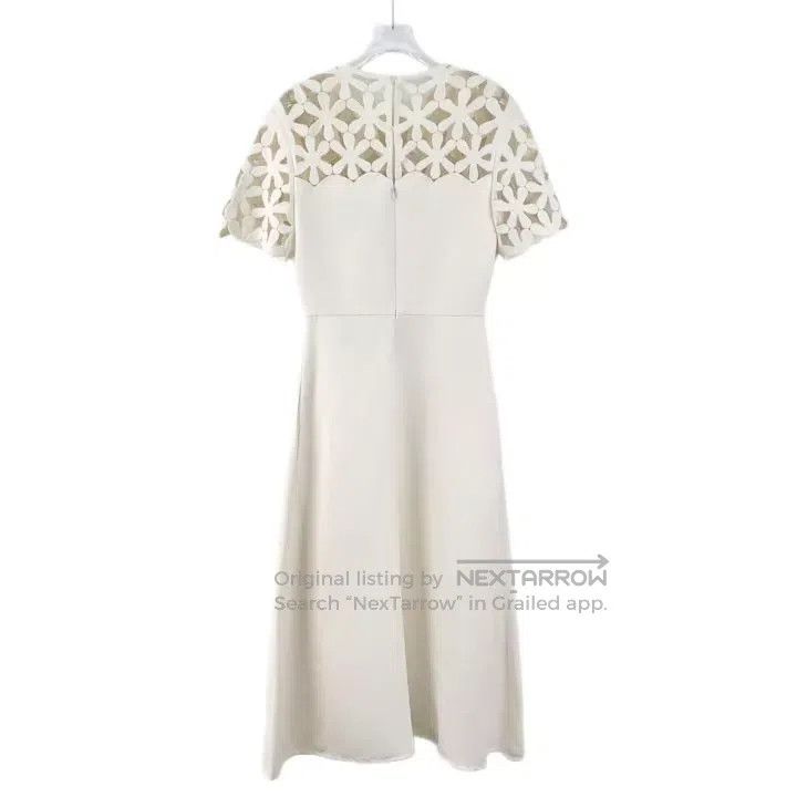 Valentino Valentino White floral openwork crew neck short-sleeved d Size XS / US 0-2 / IT 36-38 - 2 Thumbnail