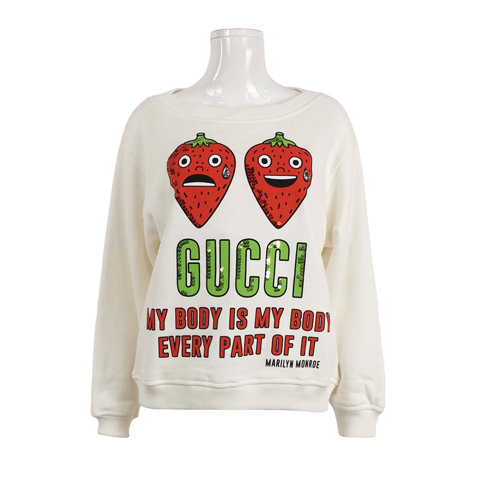 Gucci Gucci Strawberry Logo Print Sweatshirt Size XS Size US XS / EU 42 / 0 - 1 Thumbnail