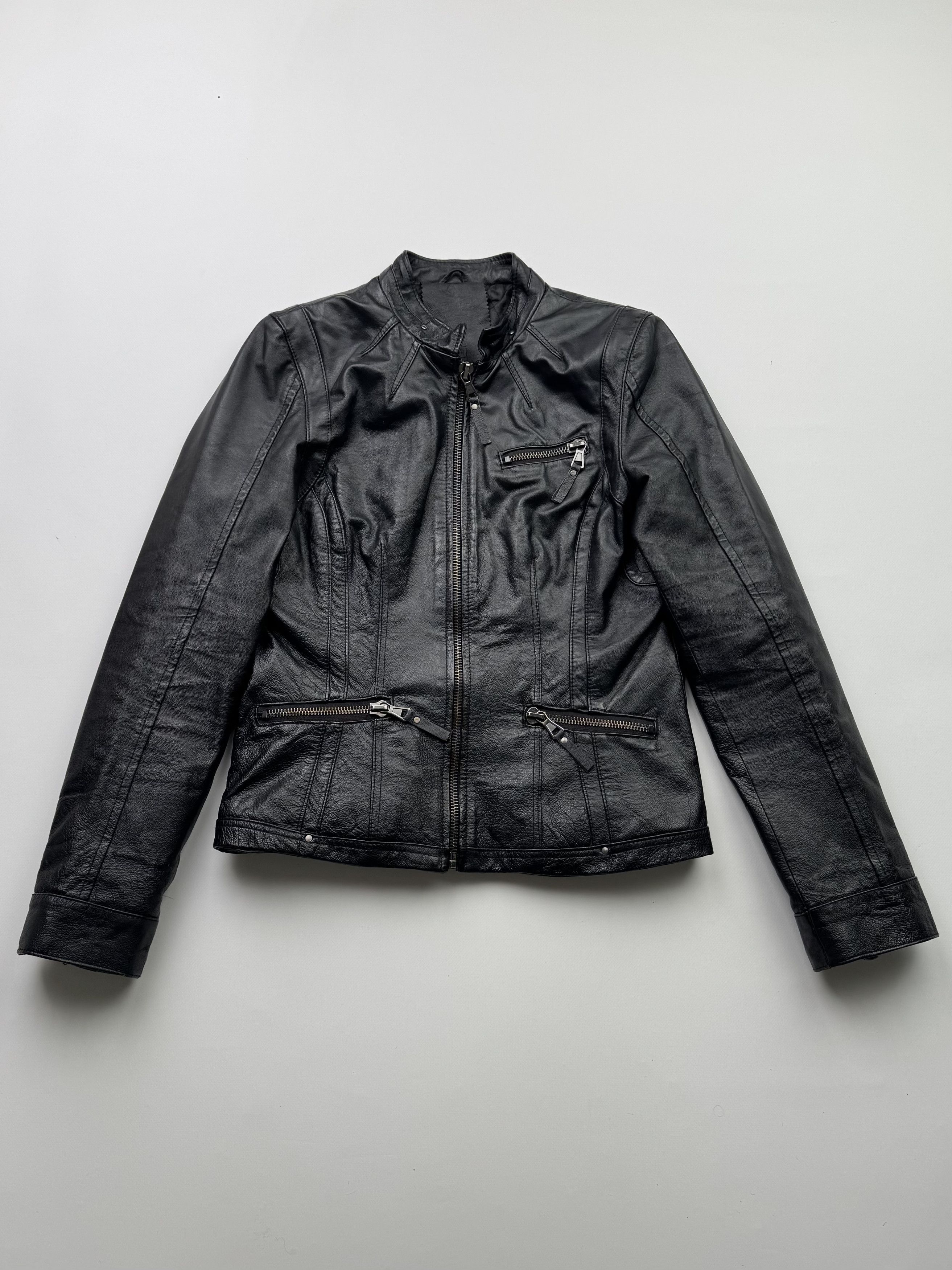 Japanese Brand Vintage Cropped Leather Jacket B732(V249)E2 Size M / US 6-8 / IT 42-44 - 1 Thumbnail
