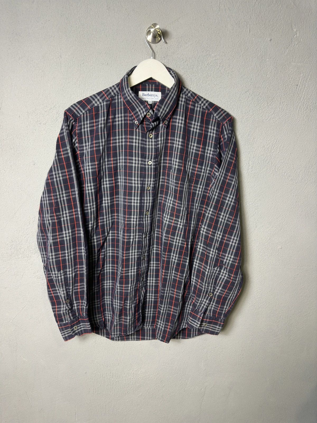 Burberry × Vintage Burberrys Vintage Nova Check Blue Shirt Size US M / EU 48-50 / 2 - 1 Thumbnail