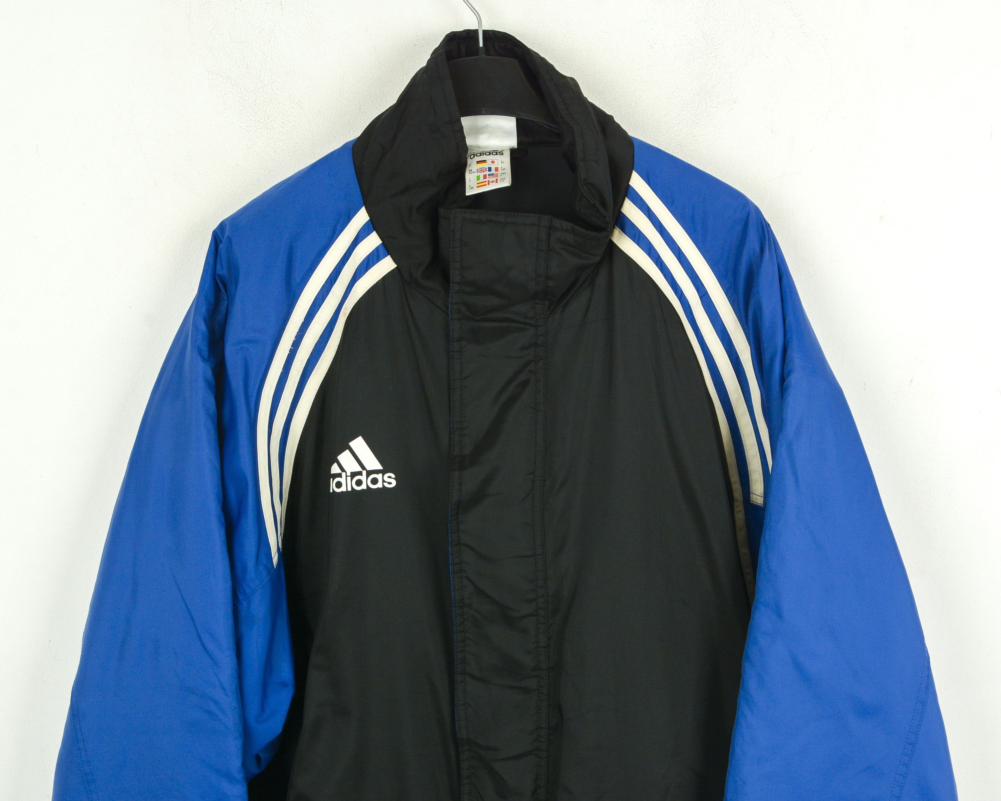Adidas × Vintage Men L Insulated Jacket Coat Football UK 42/44 Soccer Bench Size US L / EU 52-54 / 3 - 8 Thumbnail