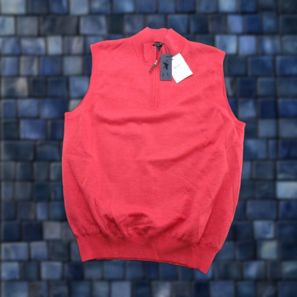 Vintage Fairway & Greene Vest Shirt Men L Lined Merino Wool 1/4 Zip Golf Coral 90s Nature N/A Size US L / EU 52-54 / 3 - 1 Thumbnail