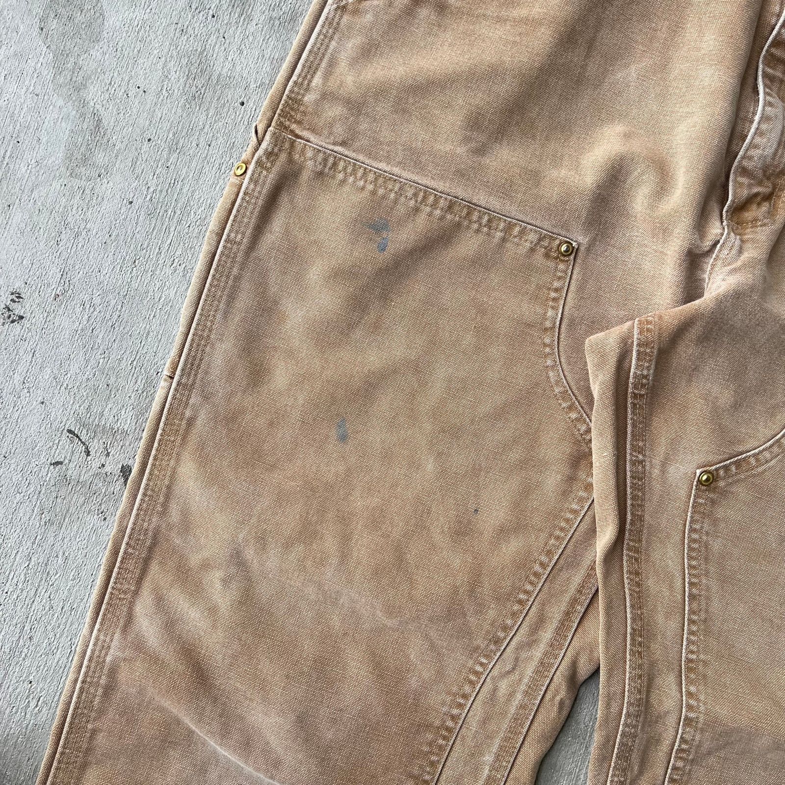 Carhartt × Vintage Carhartt faded brown double knee work wear carpenter pants Size US 34 / EU 50 - 4 Thumbnail