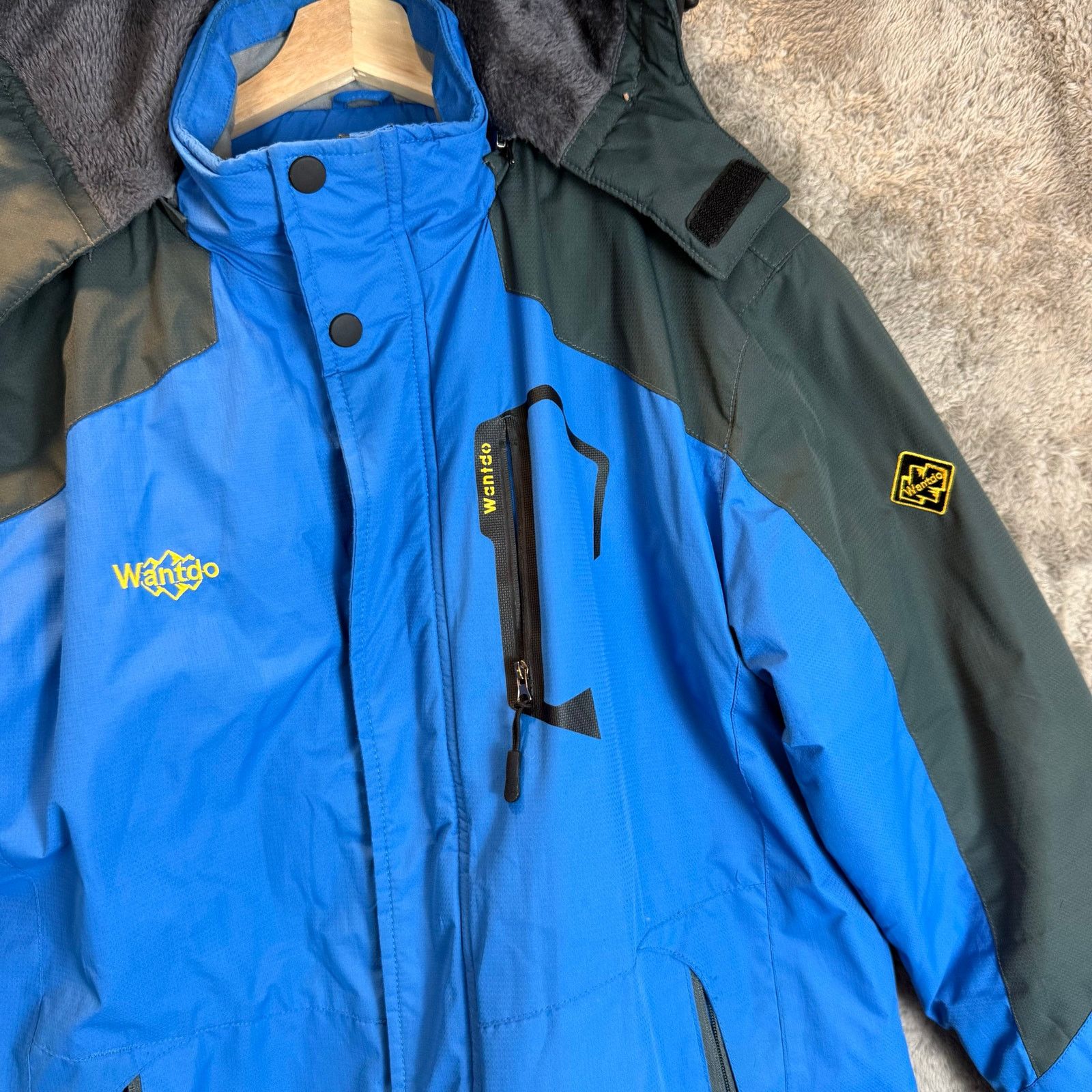 Other Wantdo Men Winter Ski Jacket Coat Hooded Parka Blue Gray M Size US M / EU 48-50 / 2 - 4 Thumbnail