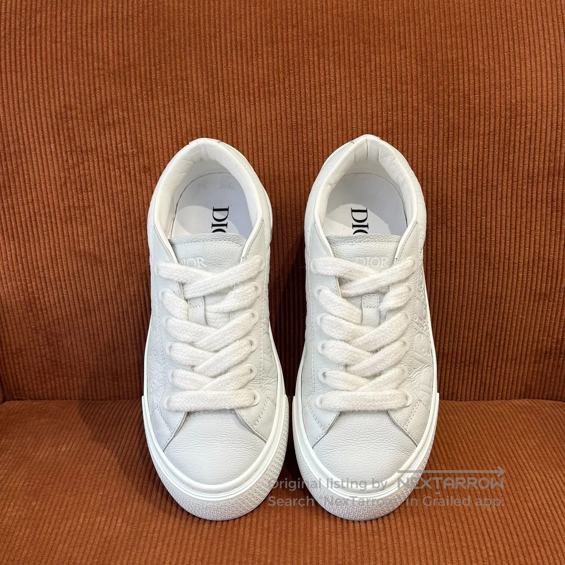 Dior Dior B33 Leather Monogram White Sneakers. Size US 8 / EU 41 - 4 Thumbnail