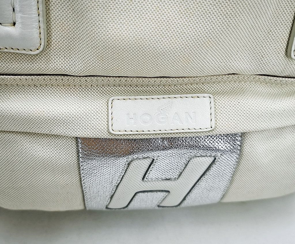 Hogan HOGAN White canvas expandable tote bag Size ONE SIZE - 5 Thumbnail