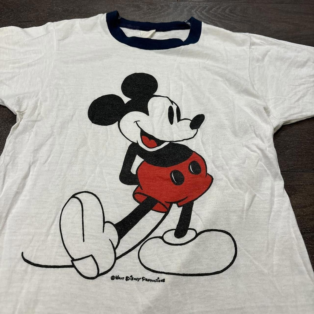 Disney vintage Mickey Mouse ringer t shirt 70s XS Size US XS / EU 42 / 0 - 3 Thumbnail