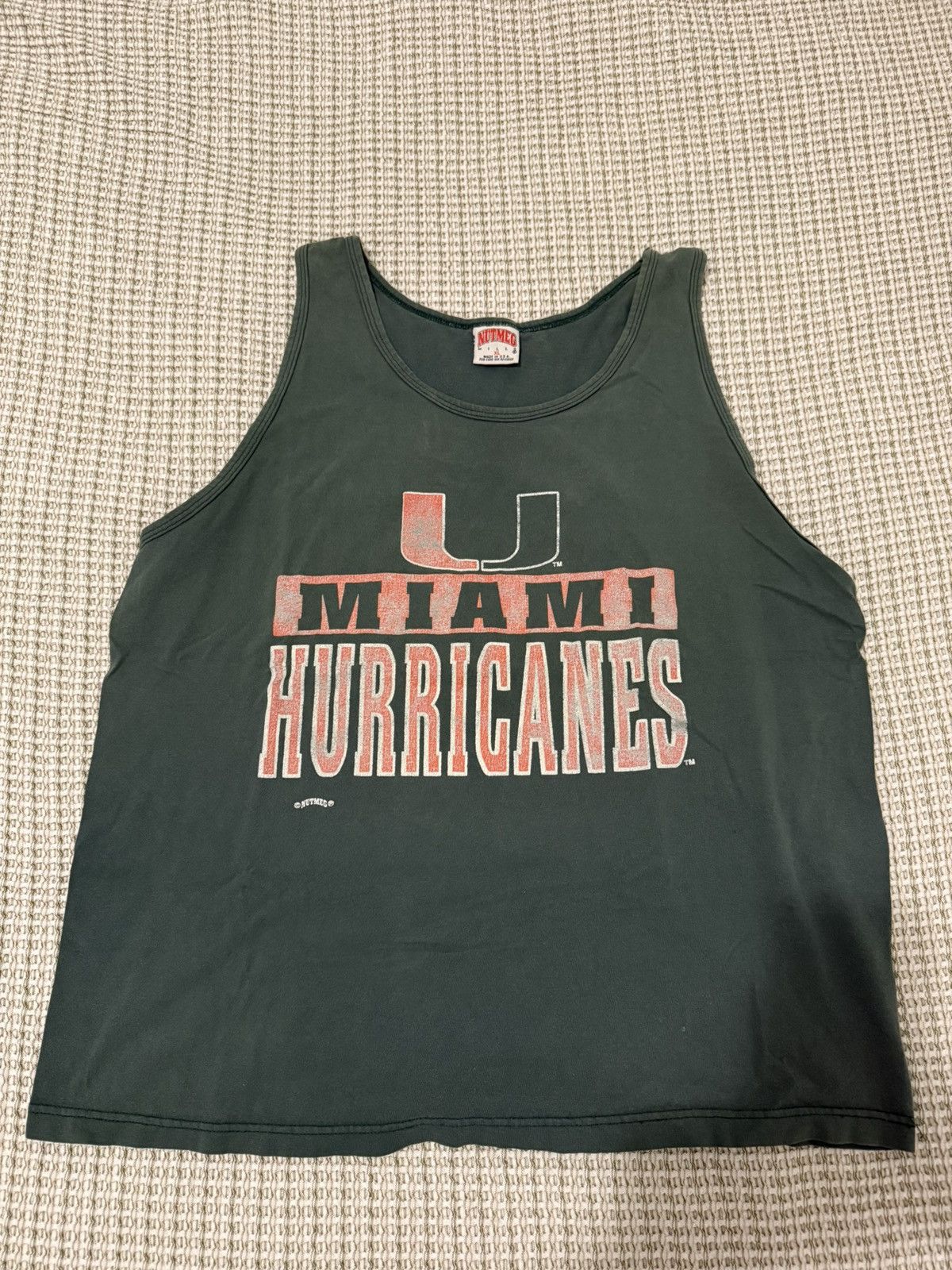 Nutmeg Miami Hurricanes Vintage Tank Top 90s NUTMEG Size US XL / EU 56 / 4 - 1 Thumbnail