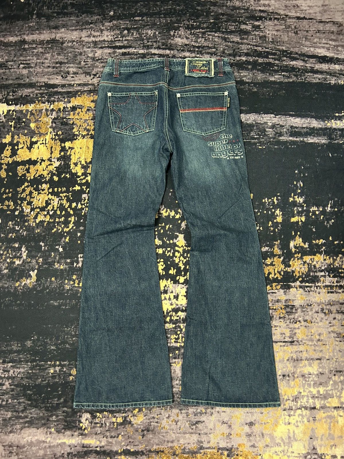 Angel Blue Vintage Angel Blue One Star Pocket Back Wash Flare Jeans Size US 29 - 5 Thumbnail