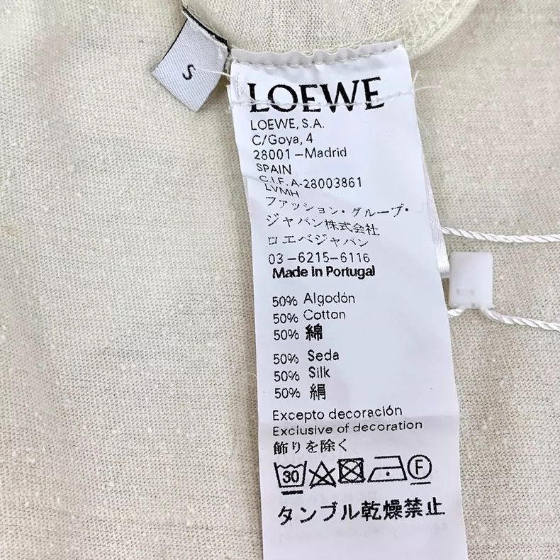 Loewe Loewe White letter printed cotton hooded drawstring long s Size S / US 4 / IT 40 - 6 Thumbnail