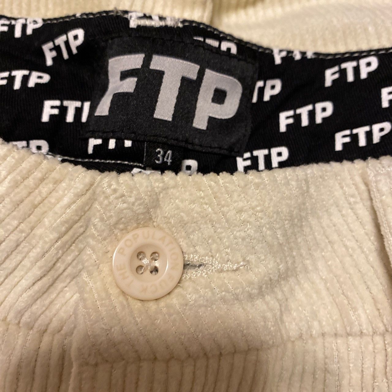 Fuck The Population FTP Cream/Maroon Corduroy Pants Size US 34 / EU 50 - 4 Thumbnail