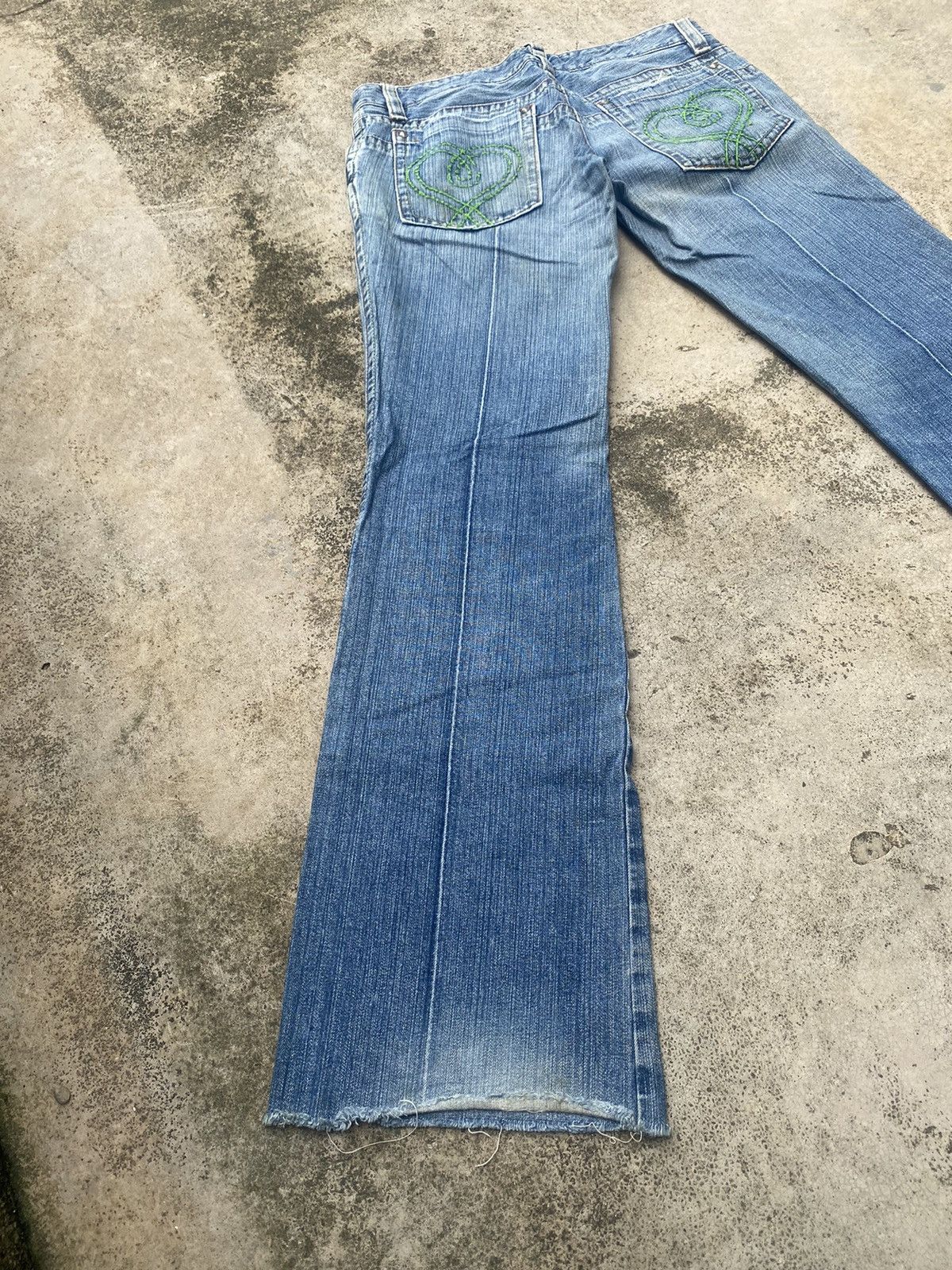 Designer × Dsquared2 × If Six Was Nine Flare Jeans Dsquared2 Faded Blue Low Rise Size US 31 - 13 Thumbnail