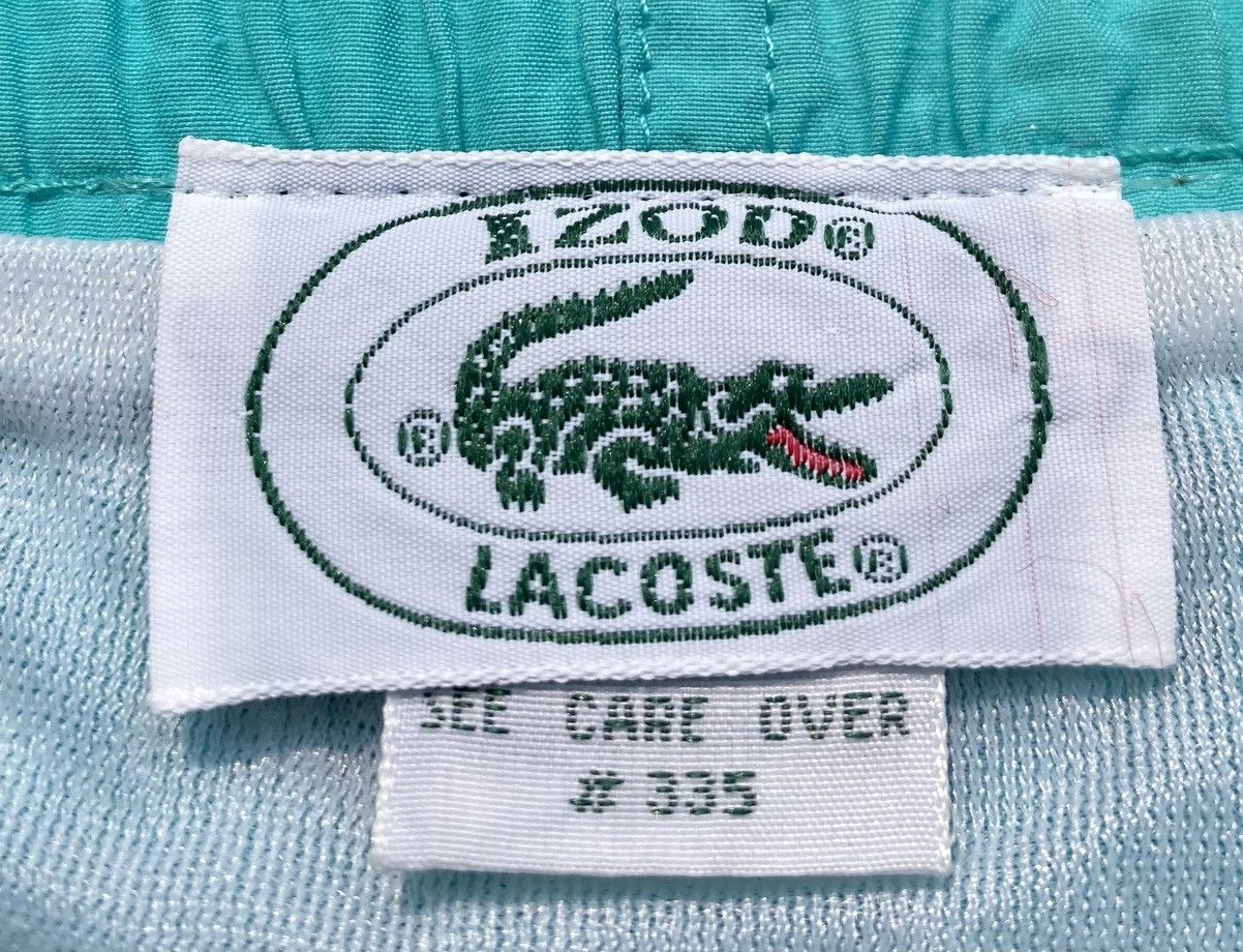 Lacoste Vintage 90’s Izod Lacoste Aqua Blue Lined Swim Trunk Shorts Size US 40 / EU 56 - 4 Thumbnail