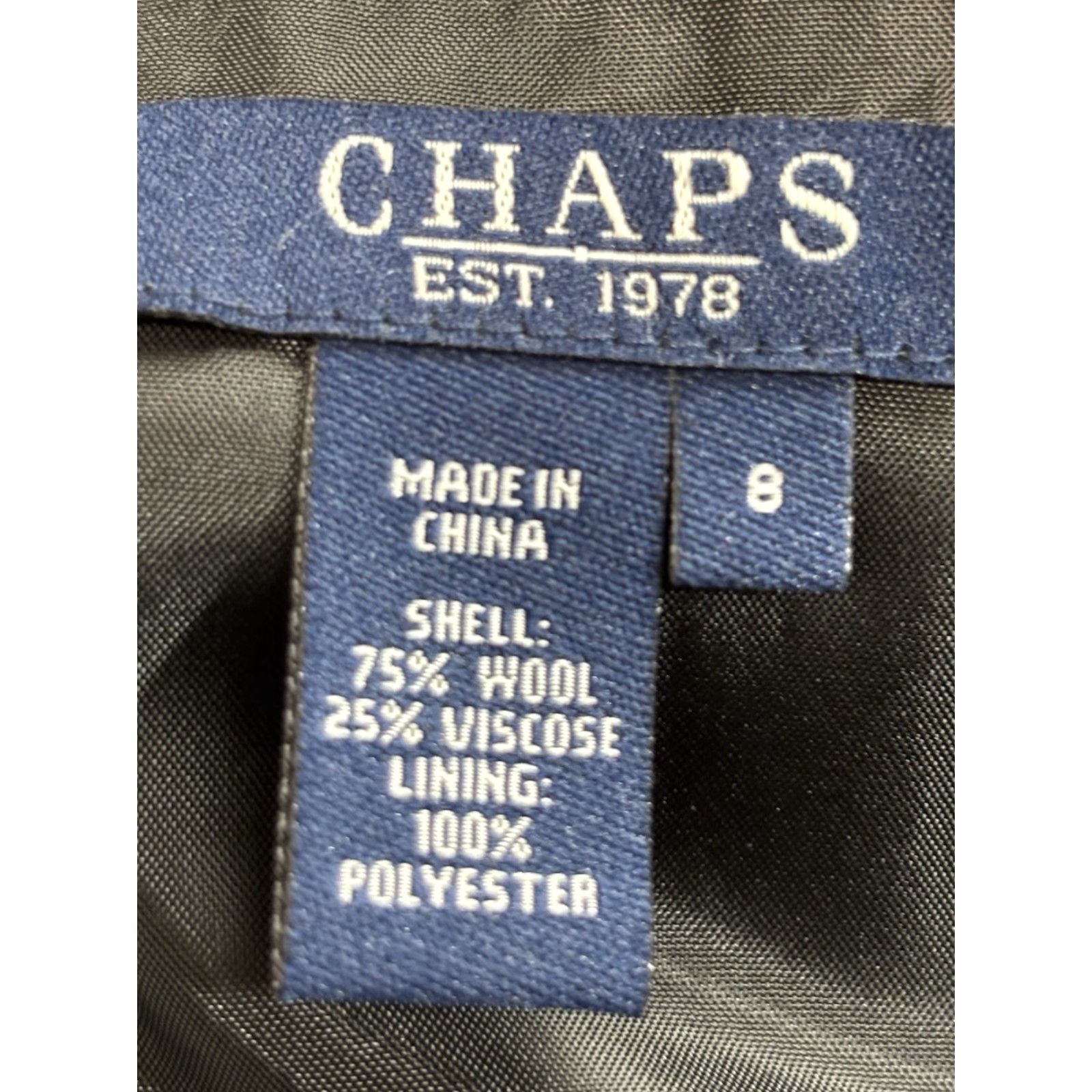 Chaps VINTAGE Chaps Skirt A-Line Womens Sz 8 Black Wool Lined Knee Length Career Academia Old$ Pre-owned Good Size 30" / US 8 / IT 44 - 4 Thumbnail