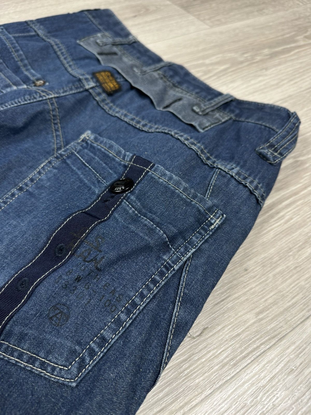 G-Star × Vintage Vintage G Star Raw Denim Biker Cargo Double Knee Pants Size US 32 / EU 48 - 7 Thumbnail