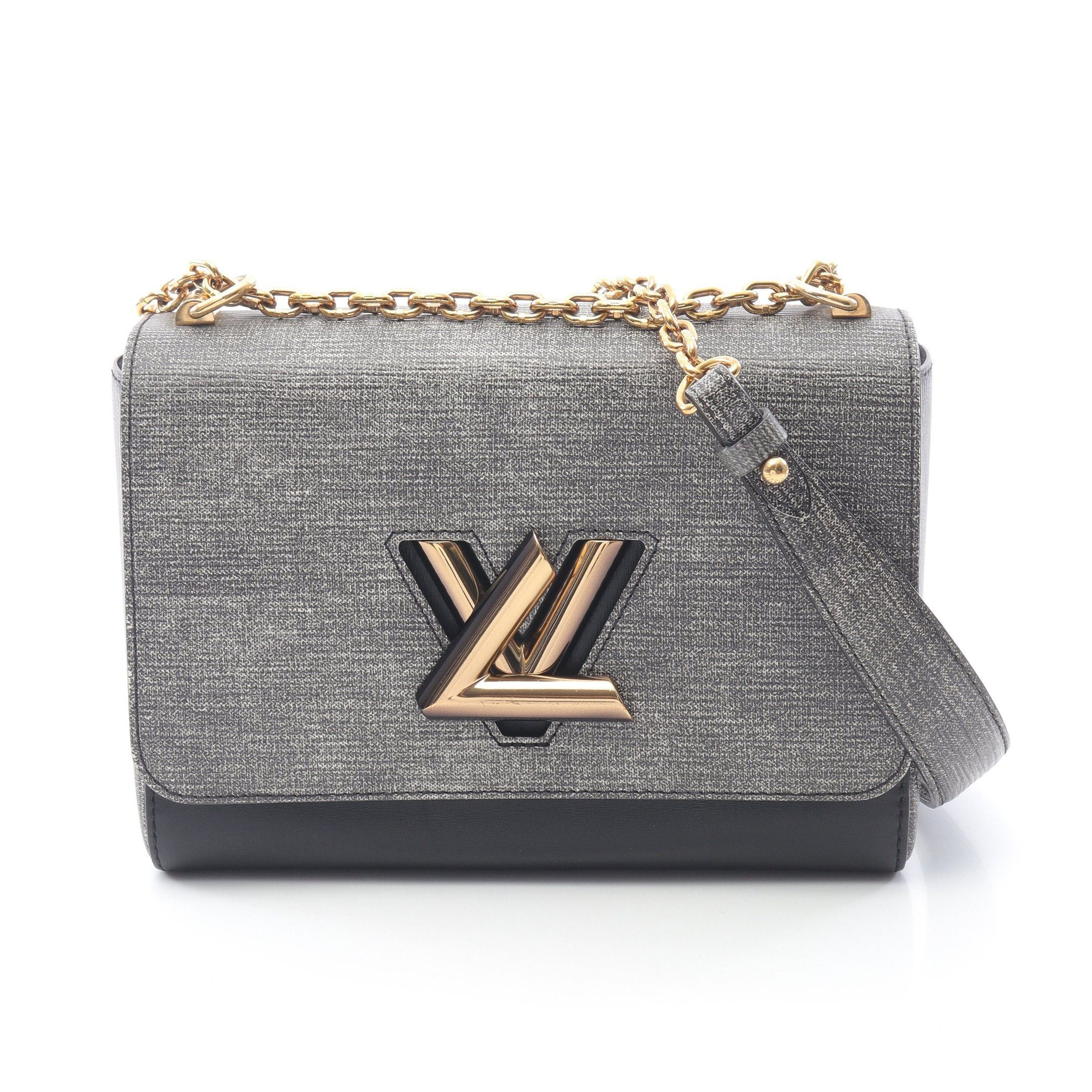 Louis Vuitton Louis Vuitton Twist Mm Chain Shoulder Bag Leather Black Gray Size ONE SIZE - 1 Thumbnail
