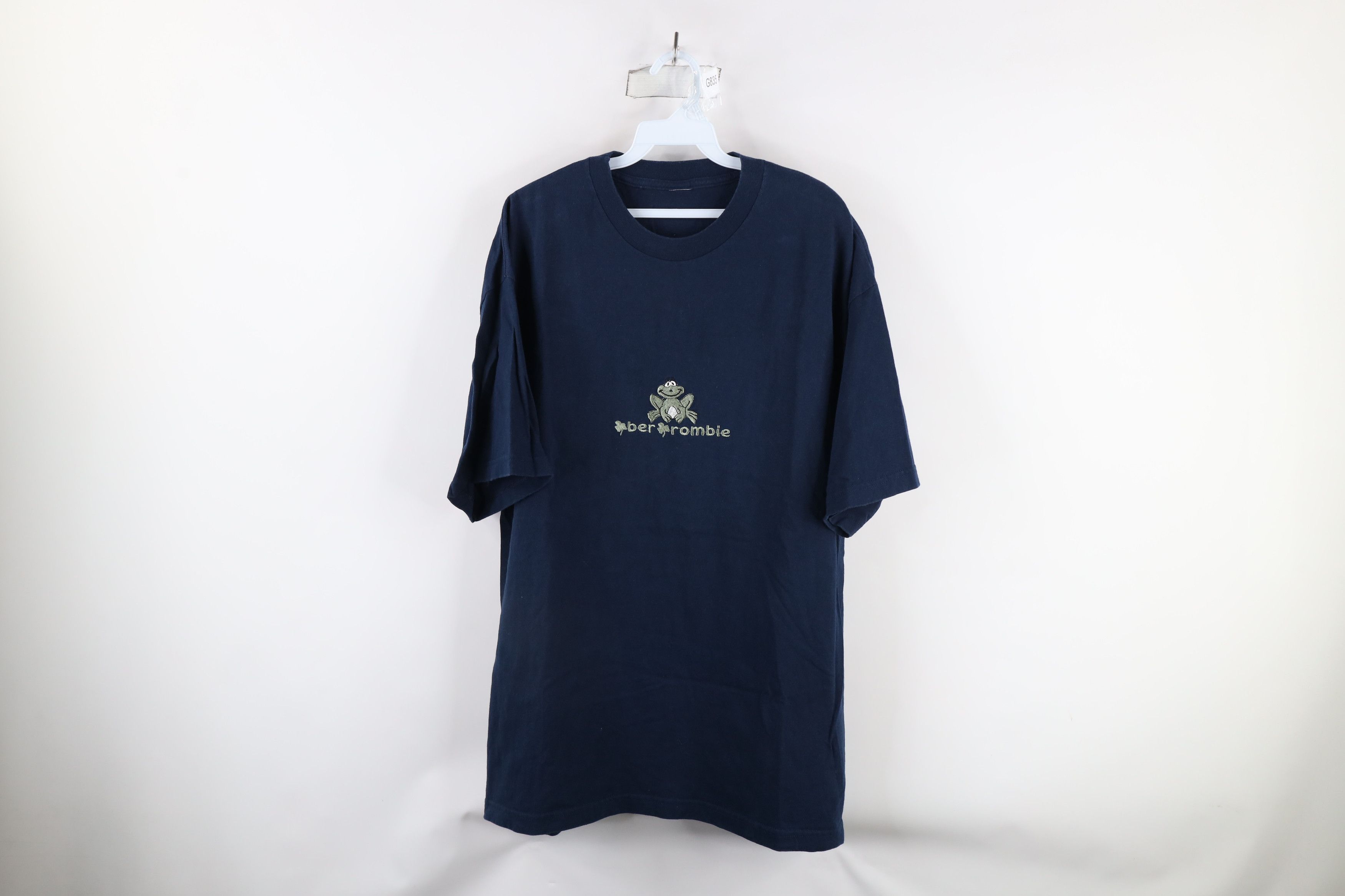 Abercrombie & Fitch × Vintage Vintage 90s Abercrombie & Fitch Out Frog Clover T-Shirt Blue Size US XL / EU 56 / 4 - 1 Thumbnail