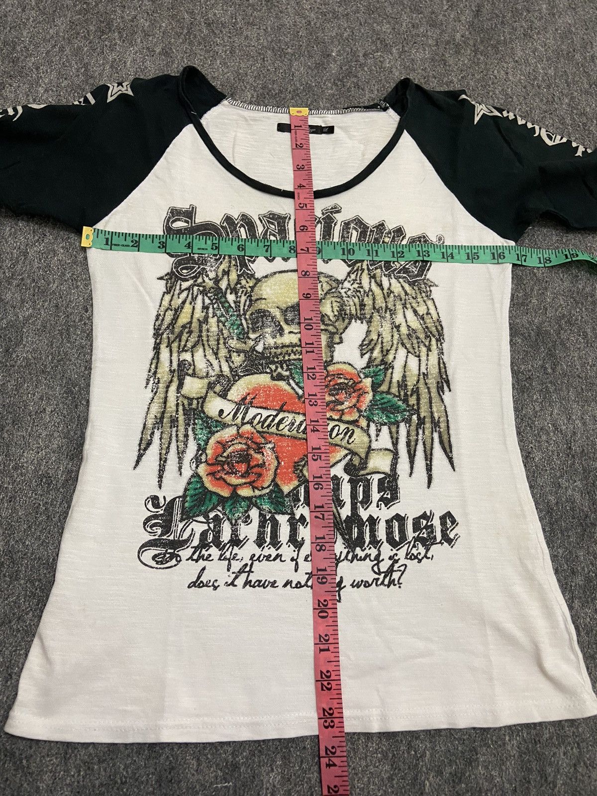 Vintage Y2K galyge half sleeve t-shirt punk skulls Size S / US 4 / IT 40 - 8 Thumbnail