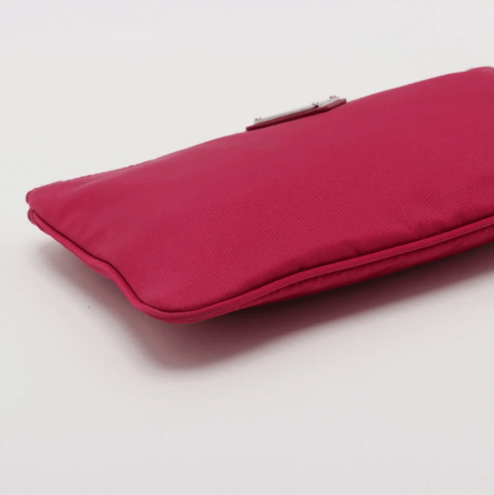 Prada Tessuto Nylon Leather Wristlet Hot Pink Size ONE SIZE - 4 Thumbnail