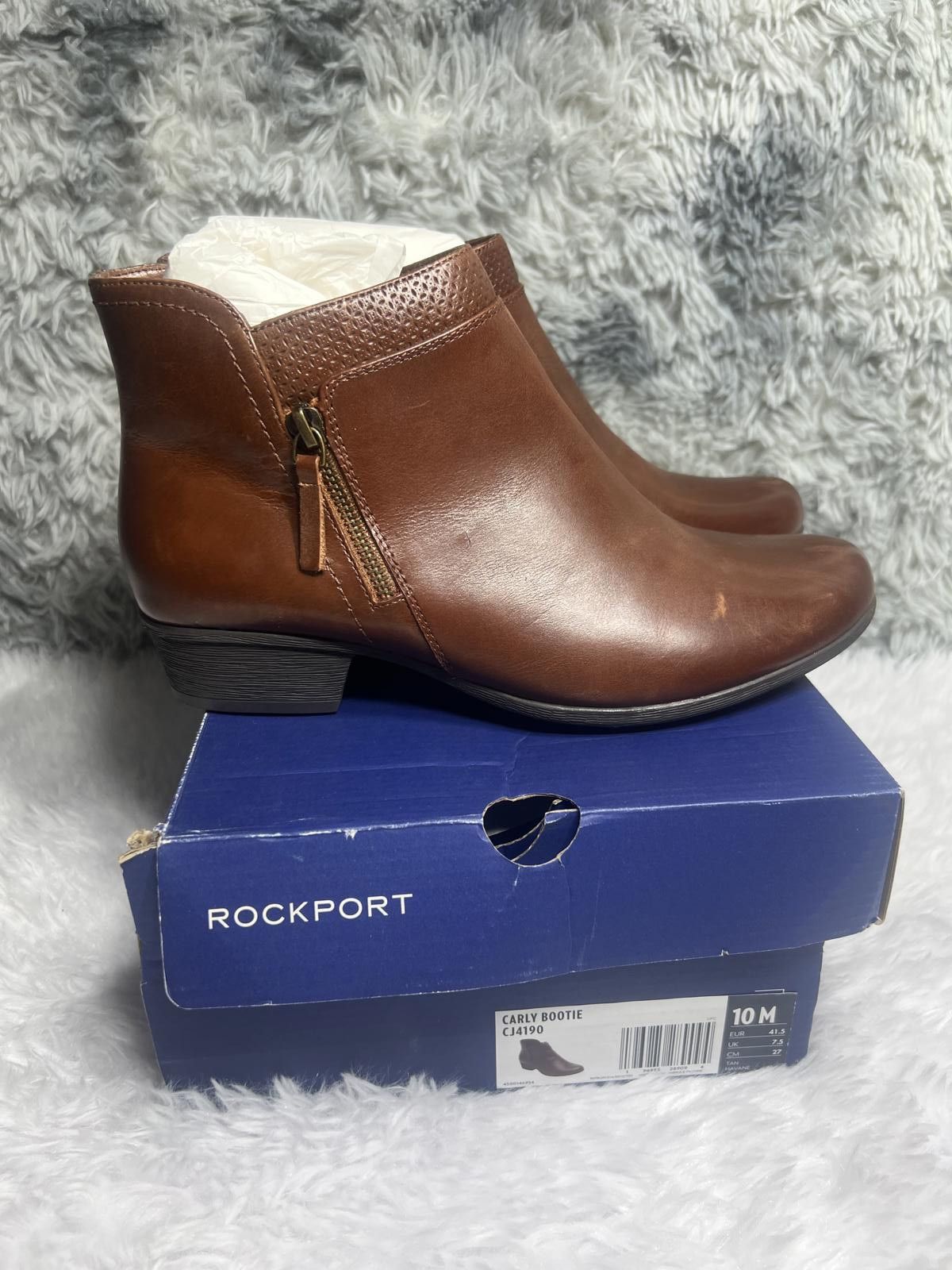 Rockport Rockport Carly Bootie Brown Leather Ankle Boots Size 10M Size US 10 / IT 40 - 2 Thumbnail