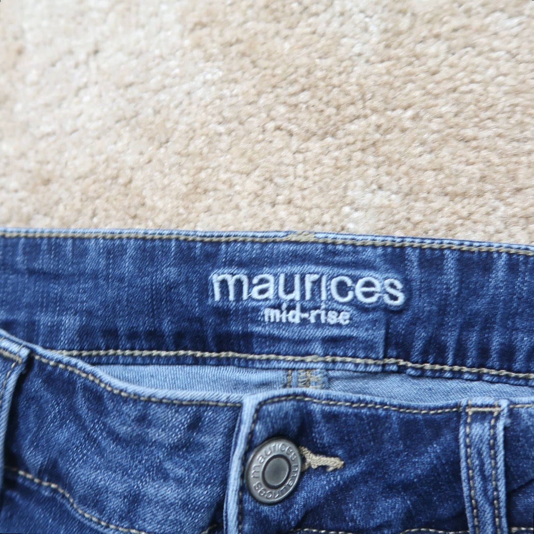 Vintage Maurices Jeans Women's Bootcut Denim Mid Blue 8 Stretch 5-Pocket Regular Inseam 28 in Satin Size 30" / US 8 / IT 44 - 3 Thumbnail