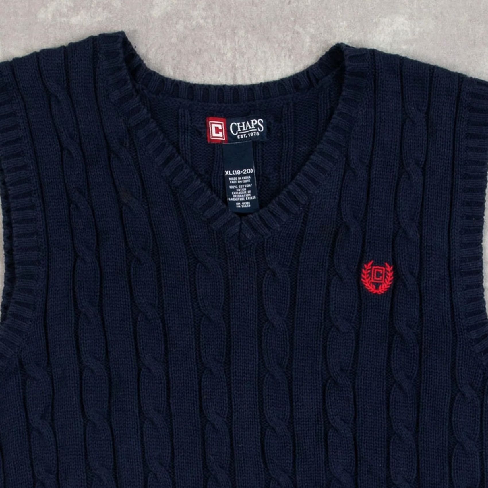 Chaps VINTAGE Chaps Jumper Vest Shirt? Size XL / US 12-14 / IT 48-50 - 3 Thumbnail