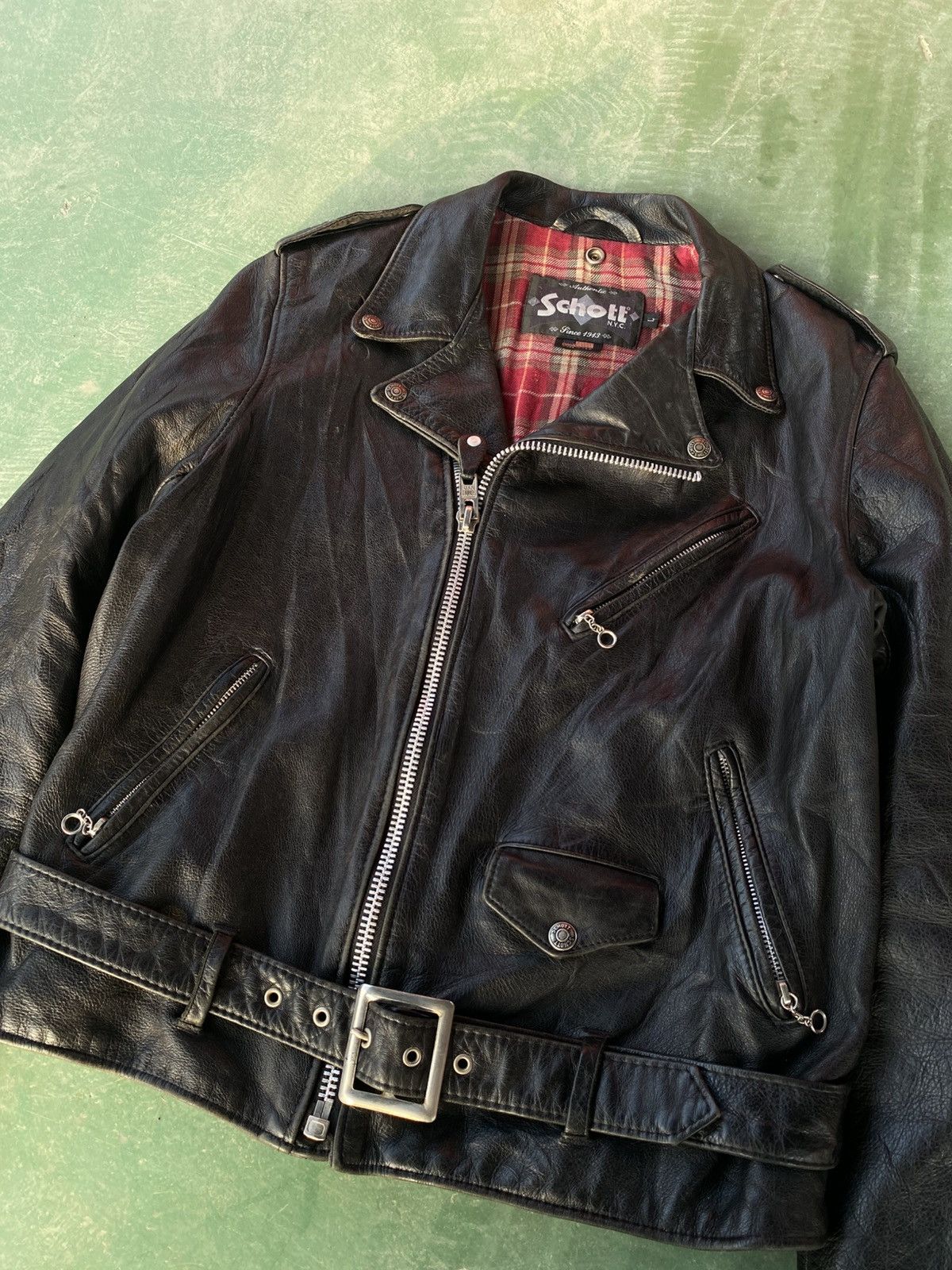 Schott Schott 626 One Star Leather Jacket Size US L / EU 52-54 / 3 - 2 Thumbnail