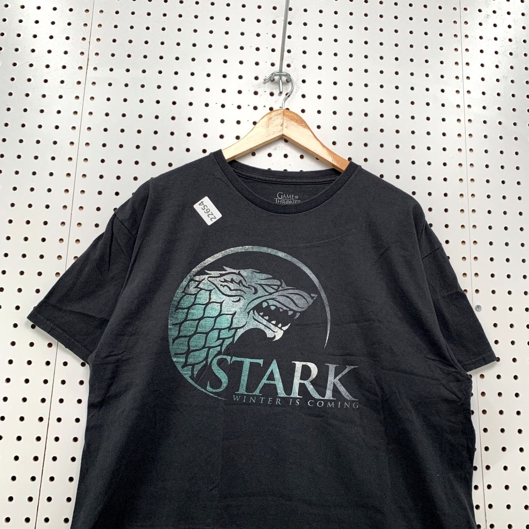 Vintage Games Of Thrones Shirt Black STARK Adult Large TV Show Promo TEE Size US L / EU 52-54 / 3 - 5 Thumbnail
