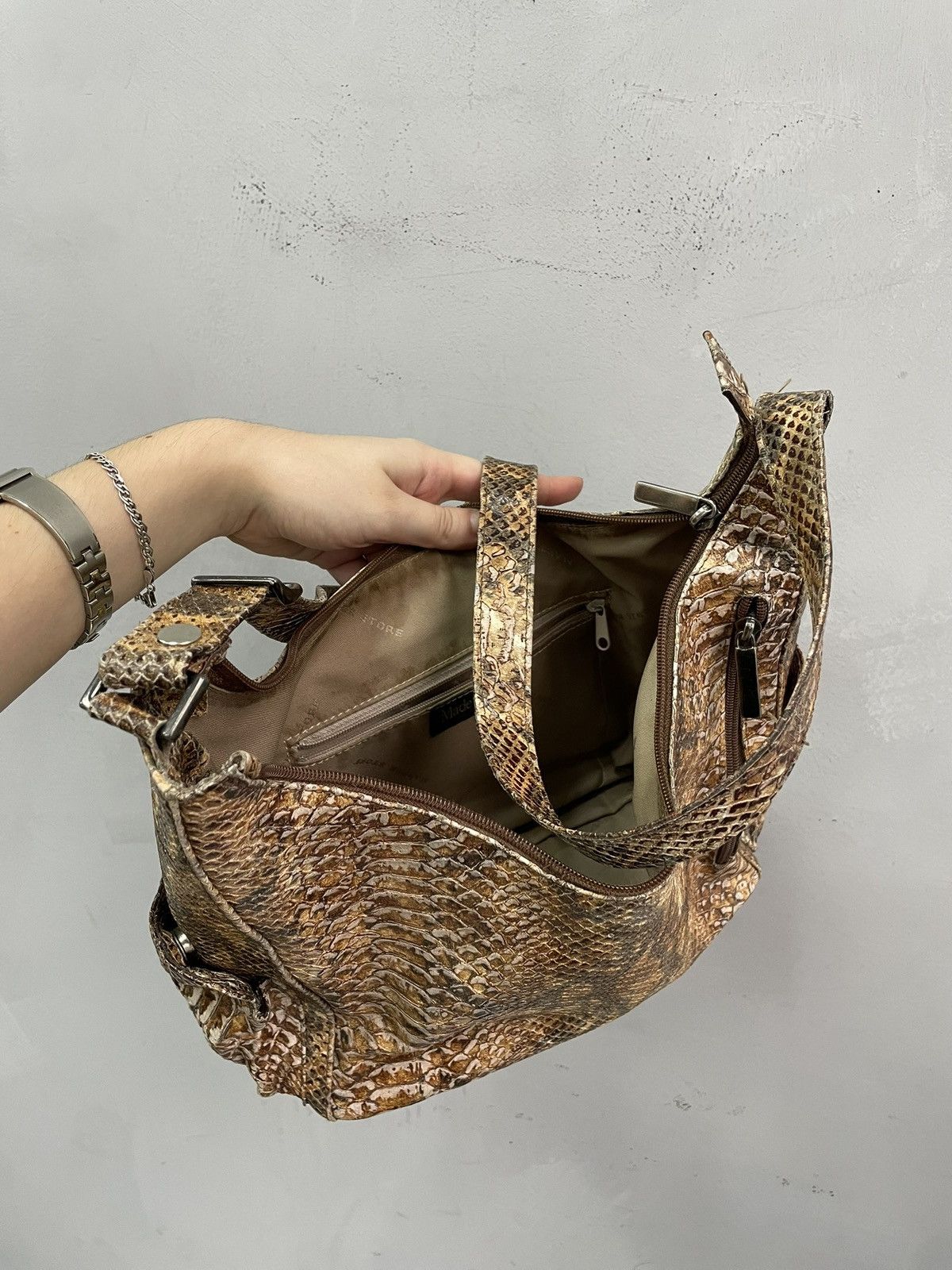 Hysteric Glamour leather snakeskin shoulder bag y2k 14th addiction style Size ONE SIZE - 9 Thumbnail