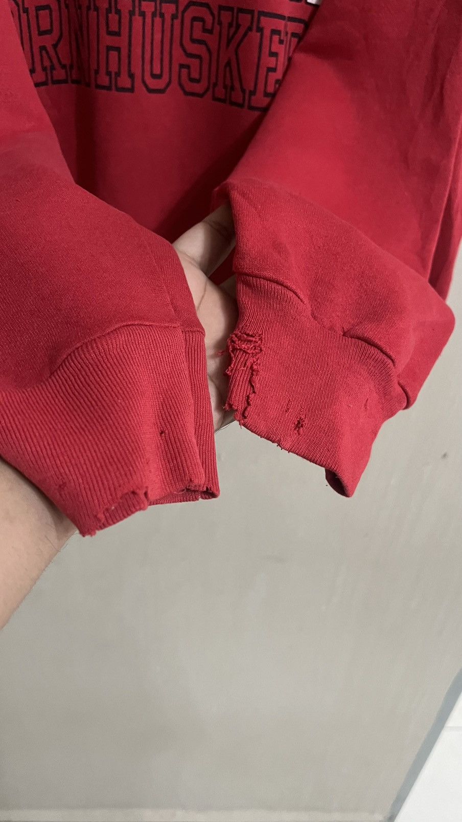 Vintage Vintage Nebraska Distressed Sweater Inspired by Raf Simons Size US XL / EU 56 / 4 - 7 Thumbnail