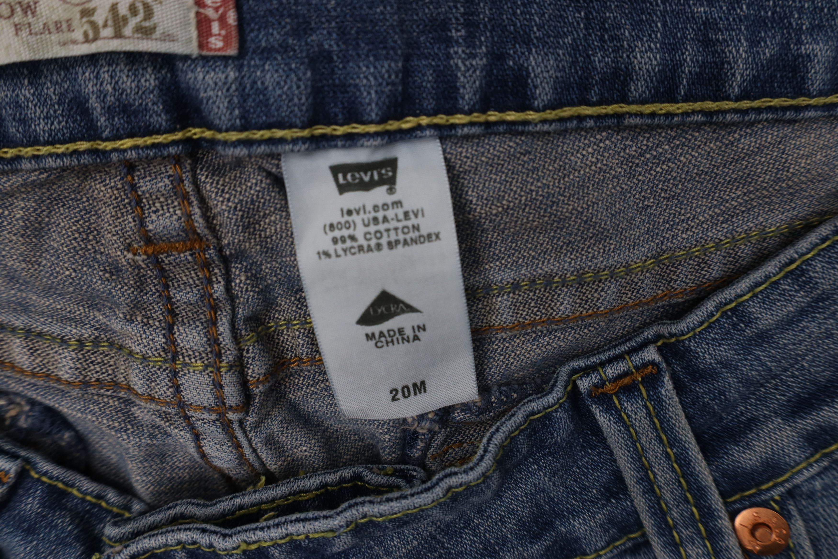 Levi's Vintage Y2K Levis 542 Low Rise Flared Denim Jeans Blue Size 42" / US 20 - 6 Thumbnail
