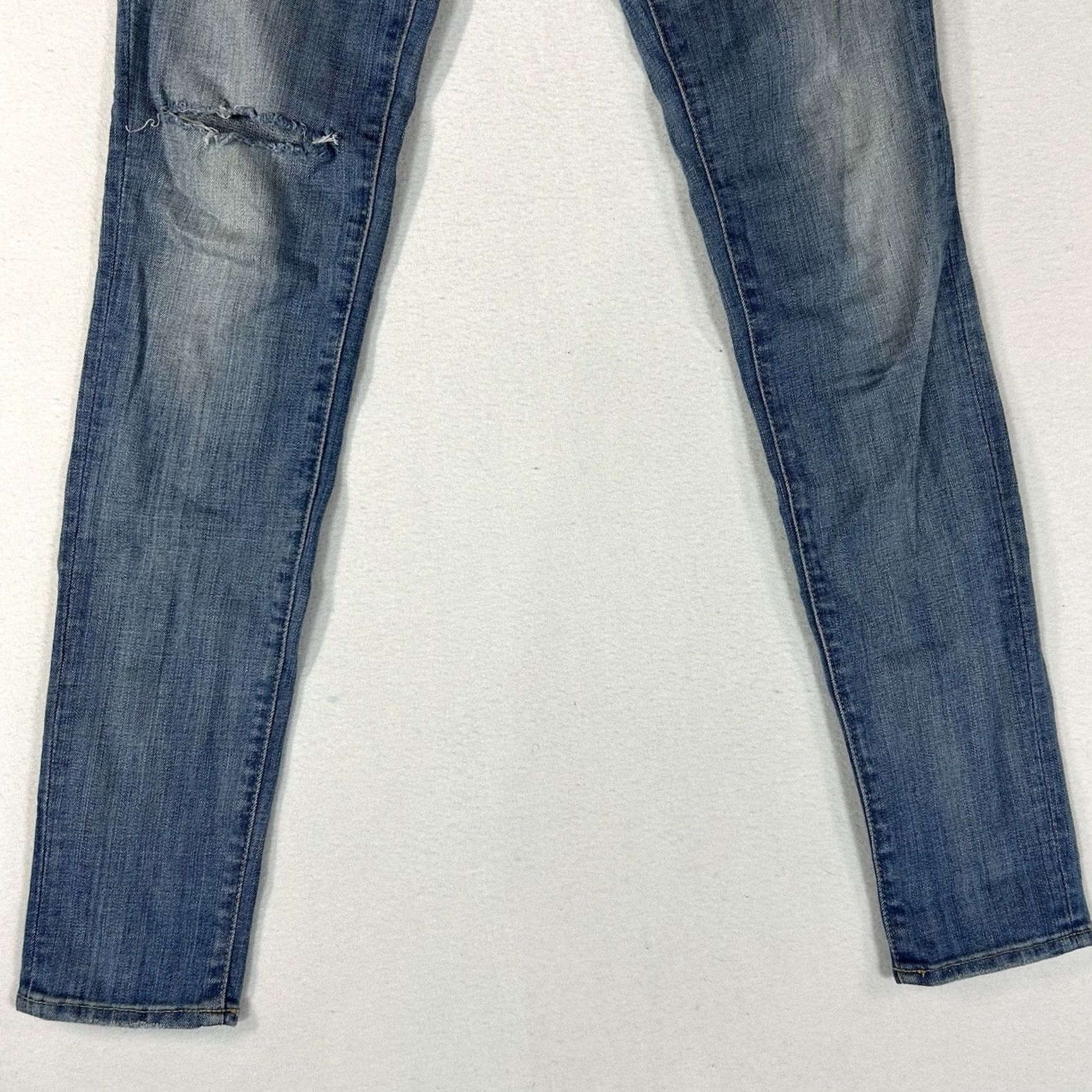 Polo Ralph Lauren Polo Ralph Lauren Jeans Womens 26 Blue Denim Low Rise Skinny 90s Hipster Preppy Vintage: No Size 26" / US 2 / IT 38 - 3 Thumbnail