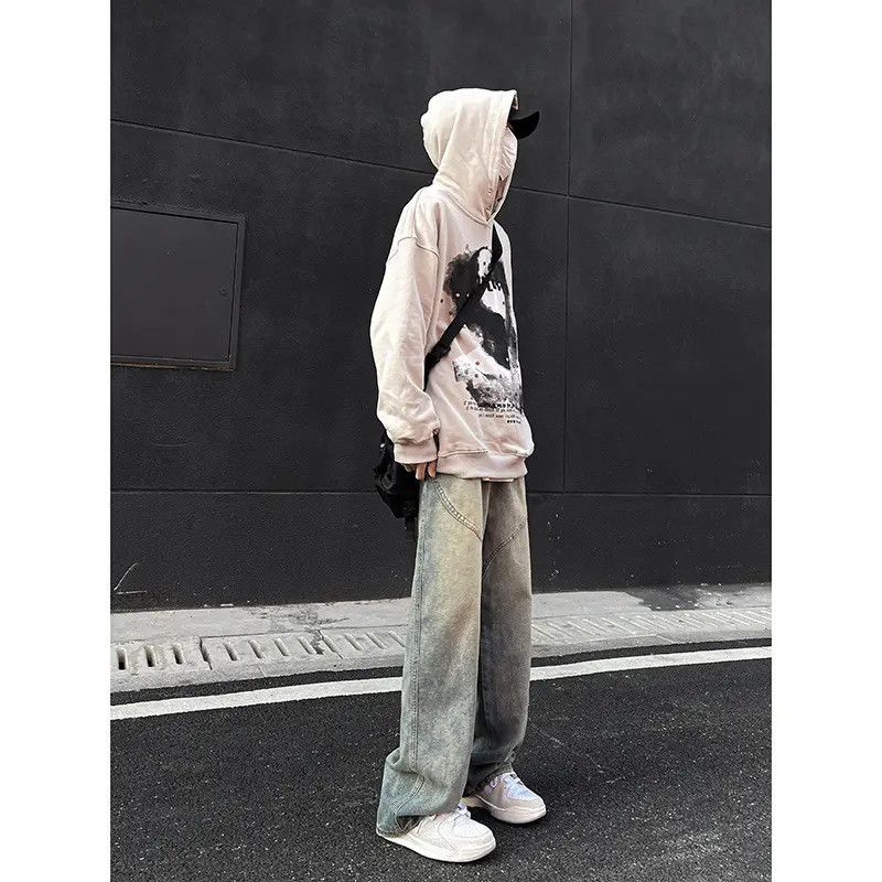 Japanese Brand × Jean Retro loose washed straight leg wide leg jeans Size US 32 / EU 48 - 3 Thumbnail