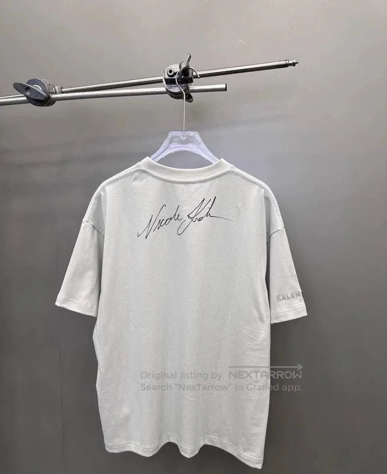 Balenciaga Balenciaga White Ruched Graphic T-shirt. Size US M / EU 48-50 / 2 - 2 Thumbnail