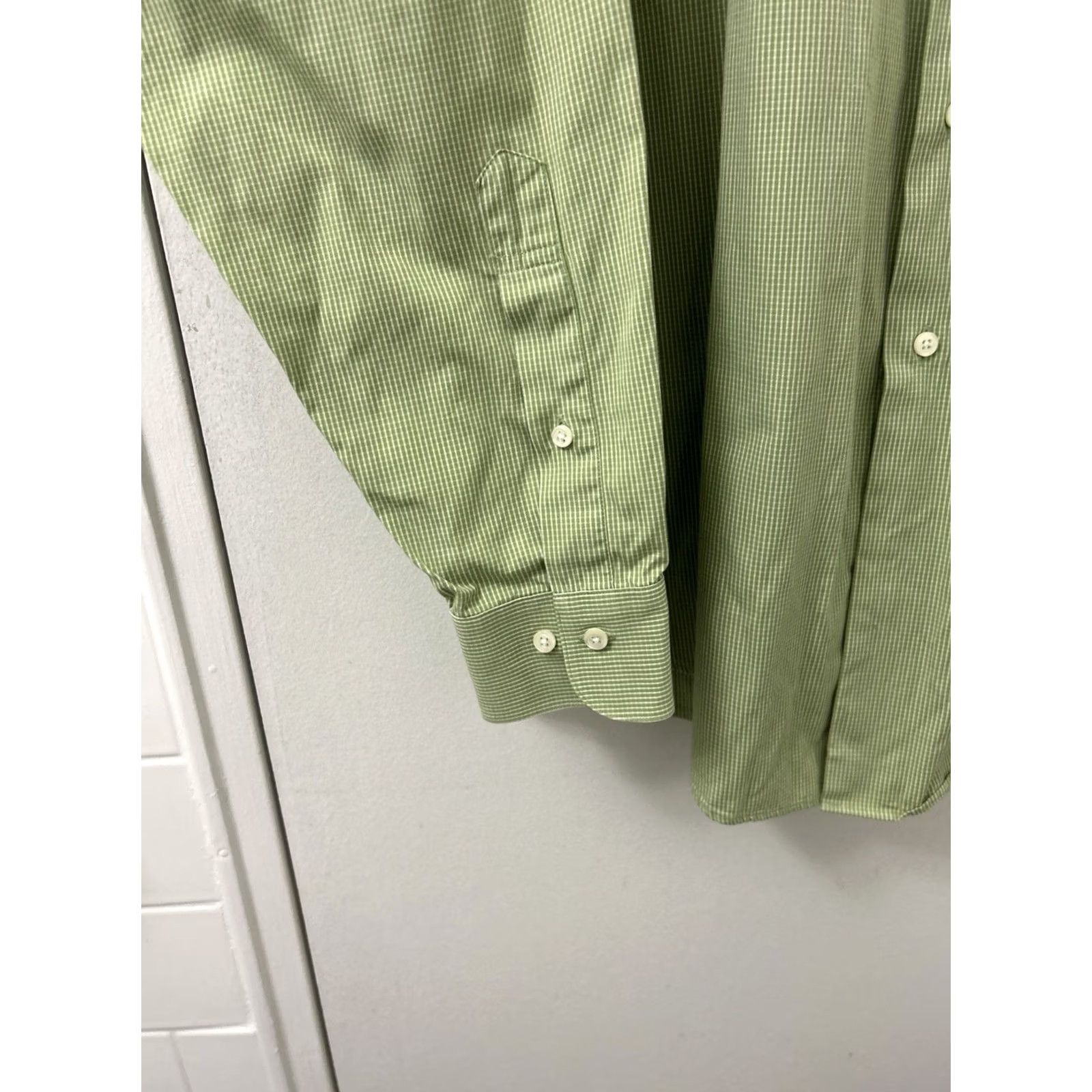 Brooks Brothers Brooks Brothers Shirt Mens 16.5 Green Gingham Button Up Long Sleeve Dress Shirt Size US XL / EU 56 / 4 - 7 Thumbnail