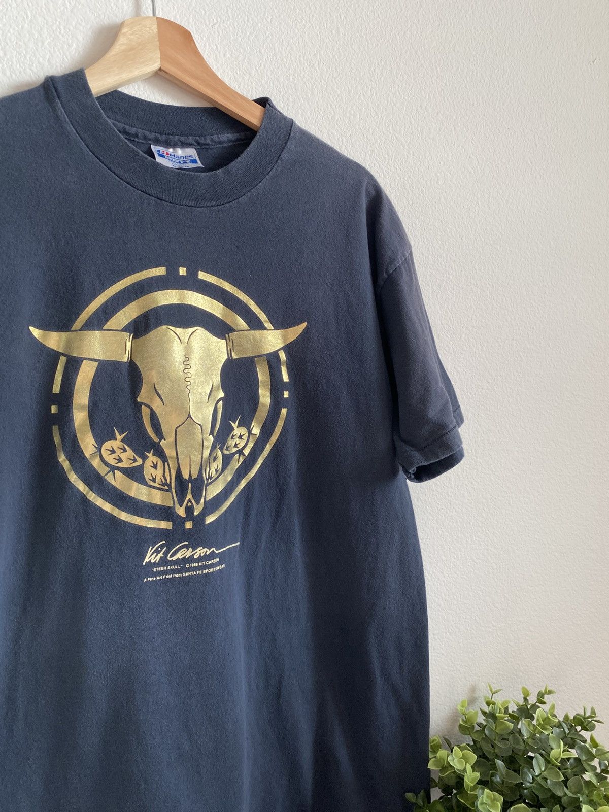 Vintage Vintage 80s Iron Skull Faded Tee Size US L / EU 52-54 / 3 - 3 Thumbnail