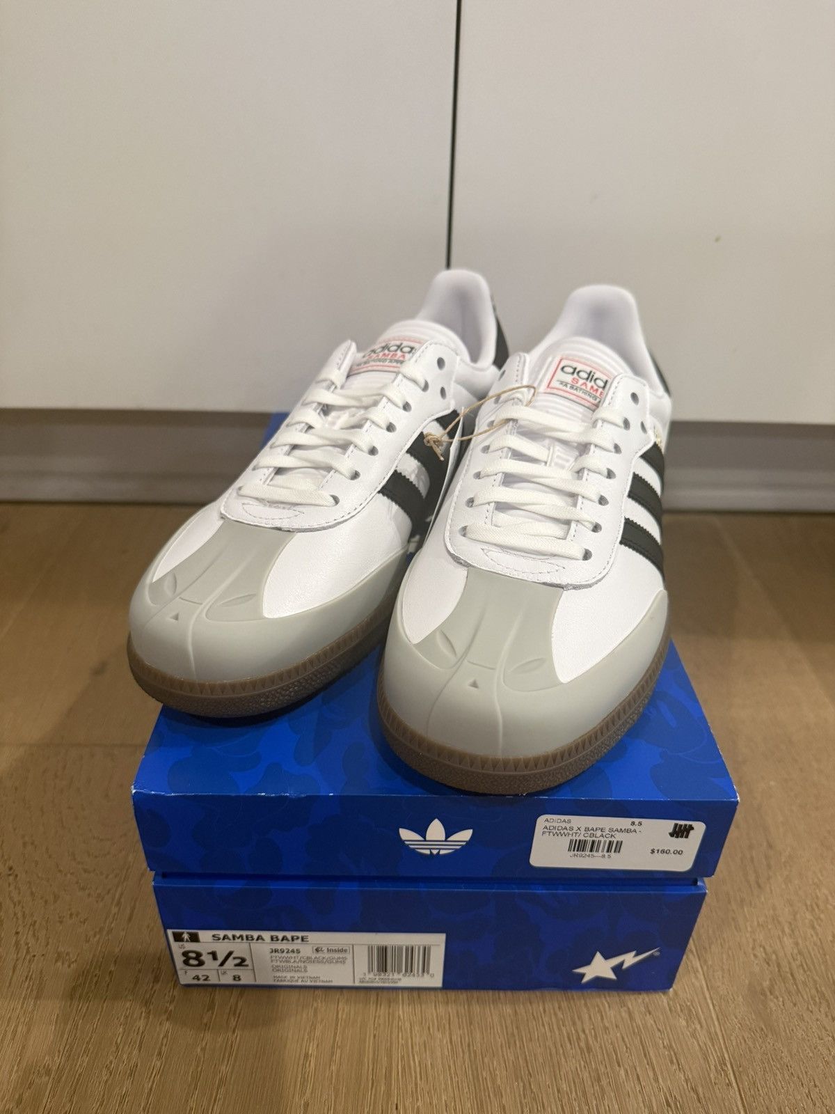 Adidas × Bape Men's Adidas x BAPE Samba | Size 8.5 | White Black Gum m Size US 8.5 / EU 41-42 - 1 Thumbnail