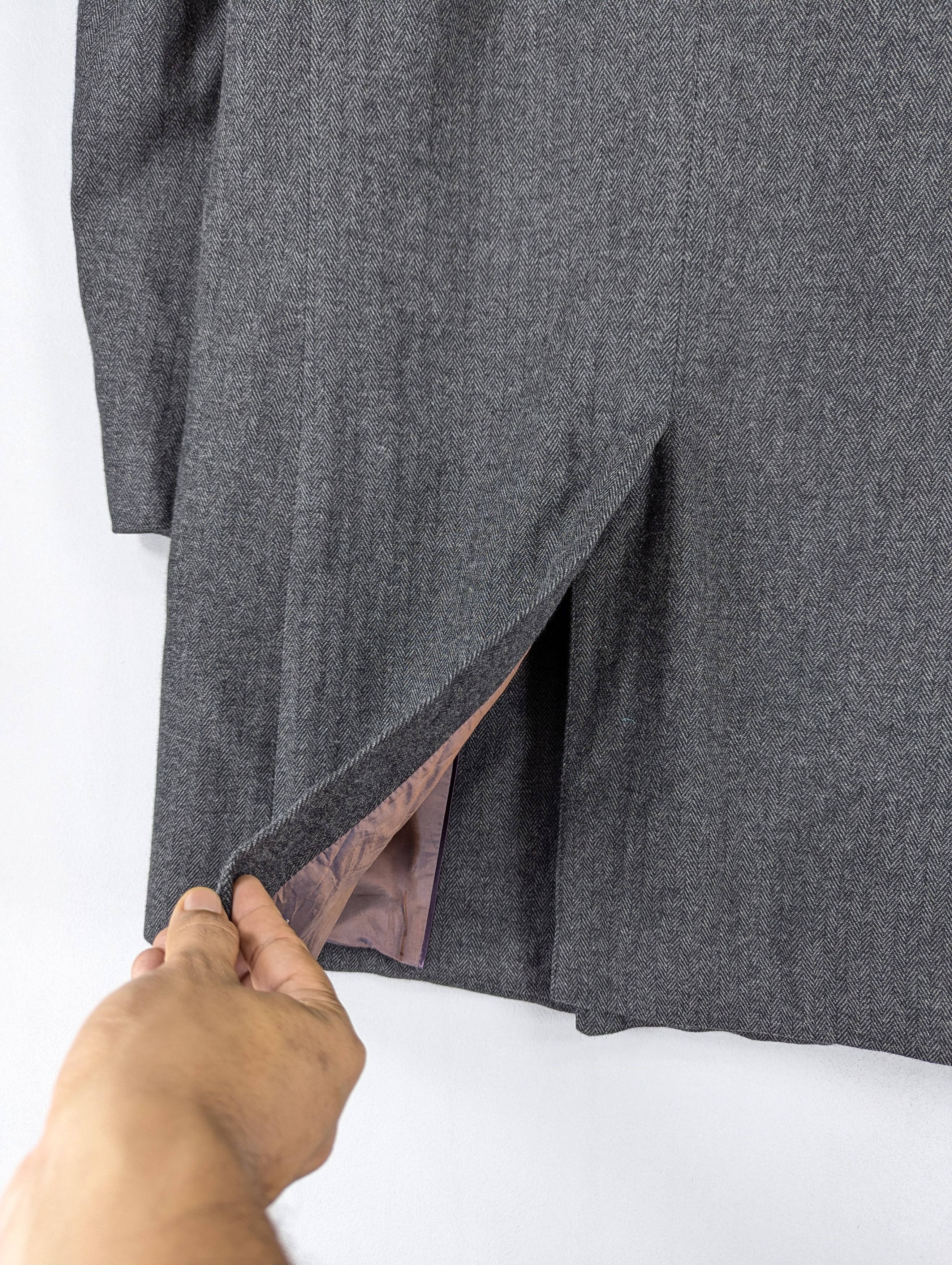 Hugo Boss Boss By Hugo Boss Herringbone Wool Long Coat Jacket Size US M / EU 48-50 / 2 - 13 Thumbnail
