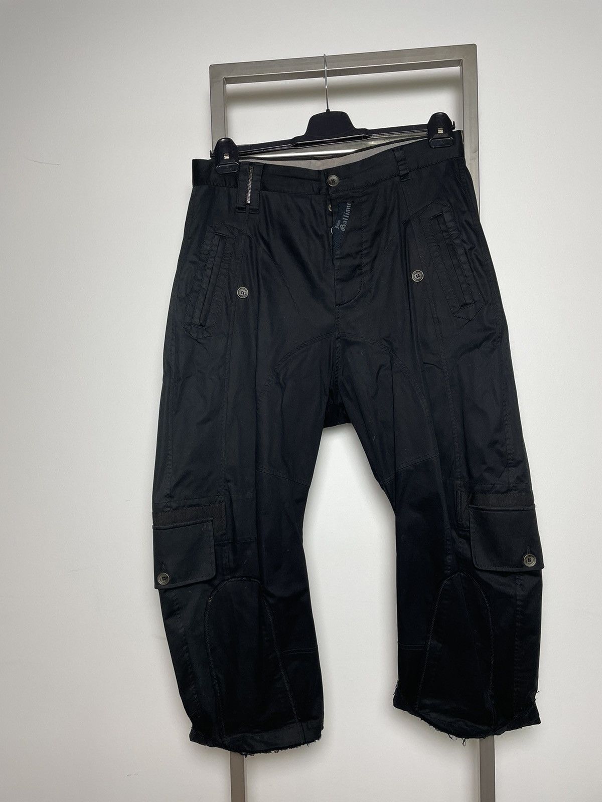 Image of John Galliano Black Utility Cargo Pants, Men's (Size 33)