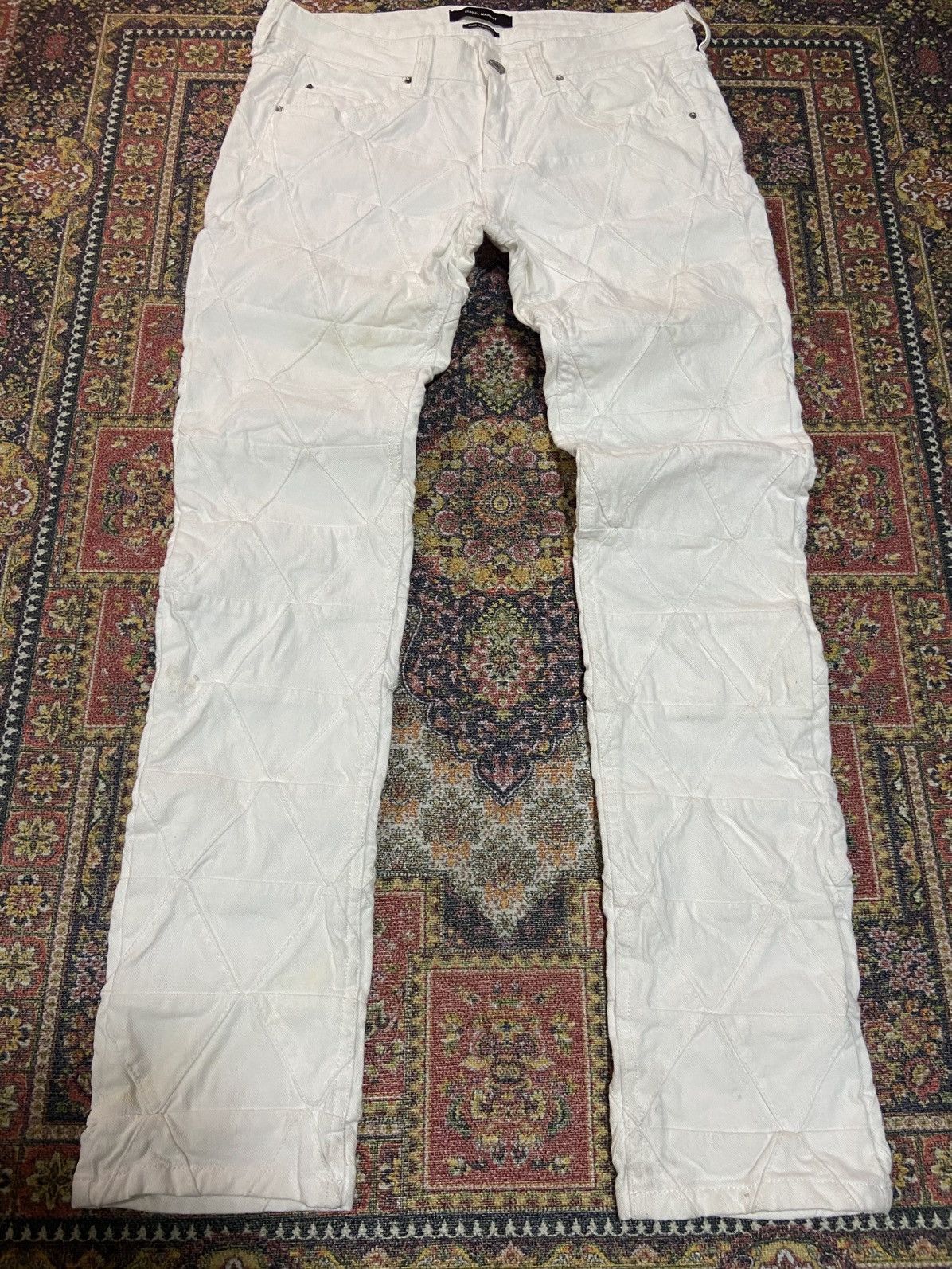 Designer × Isabel Marant Isabel Marant Rare Design White Denim Pant Size US 31 - 1 Thumbnail