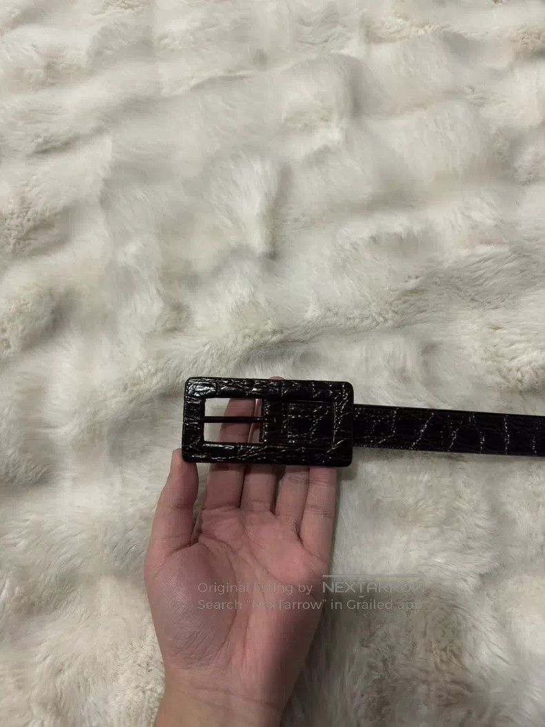 Saint Laurent Paris Saint Laurent Paris size 80 Embossed Belt Size ONE SIZE - 3 Thumbnail