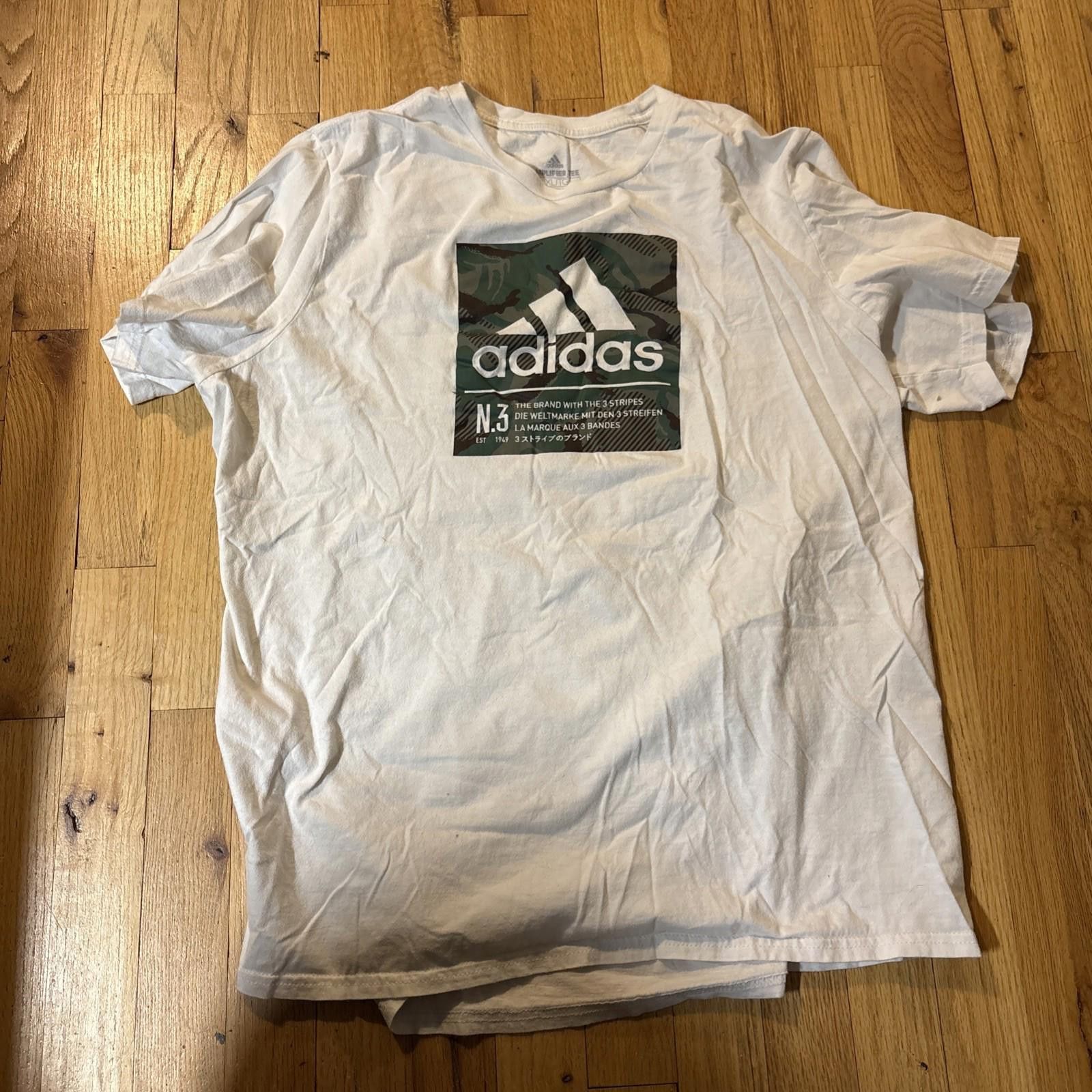 Adidas Adidas T Shirt Adult Size XL White/Camo Size US XL / EU 56 / 4 - 1 Thumbnail