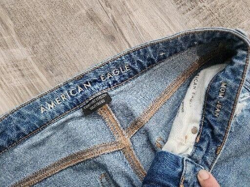 Designer American Eagle Mom Jeans Sz 8 Comfort Stretch Waistband Size 30" / US 8 / IT 44 - 3 Thumbnail